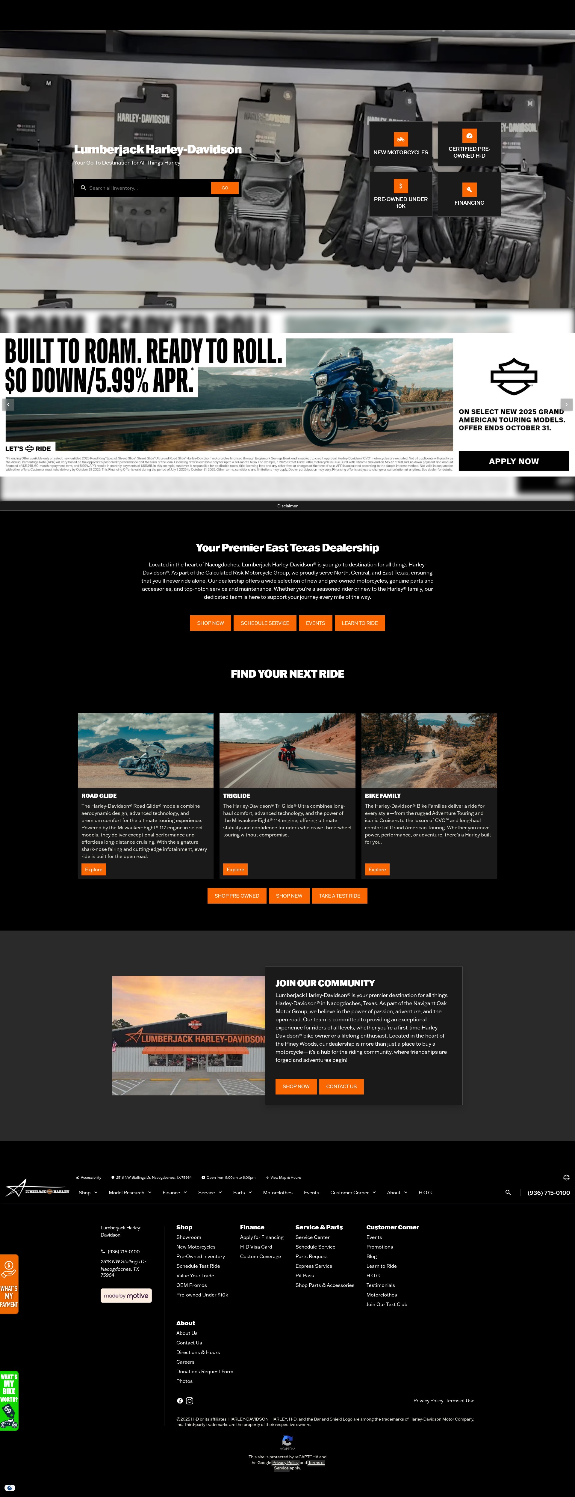 Screenshot of lumberjackhd.com