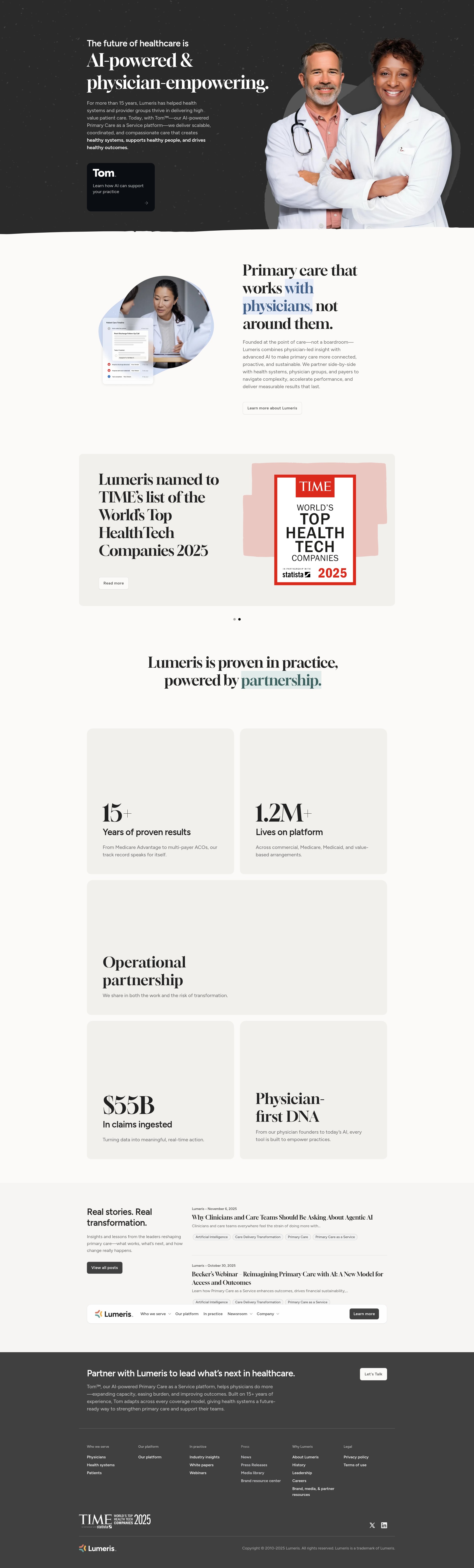 Screenshot of lumeris.com