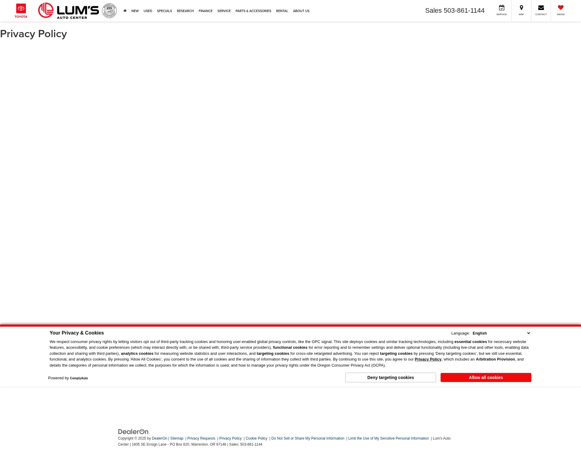 Screenshot of lumsautocenter.com