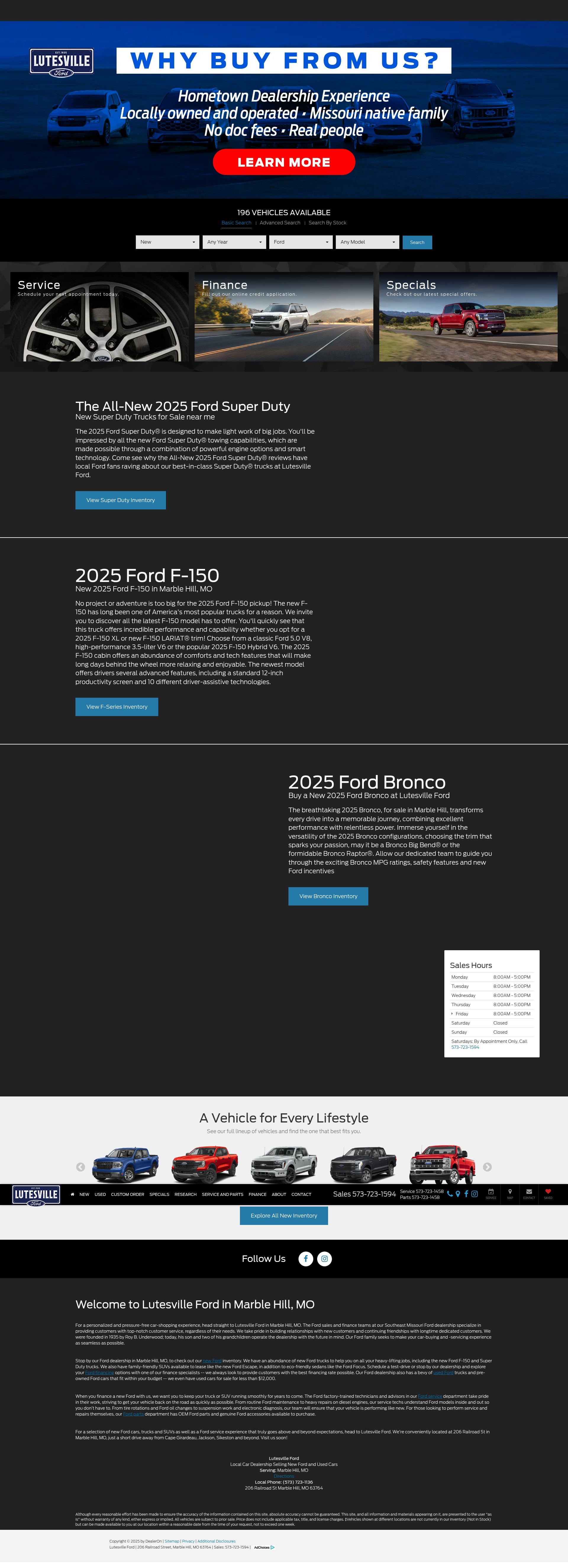 Screenshot of lutesvillemotor.com