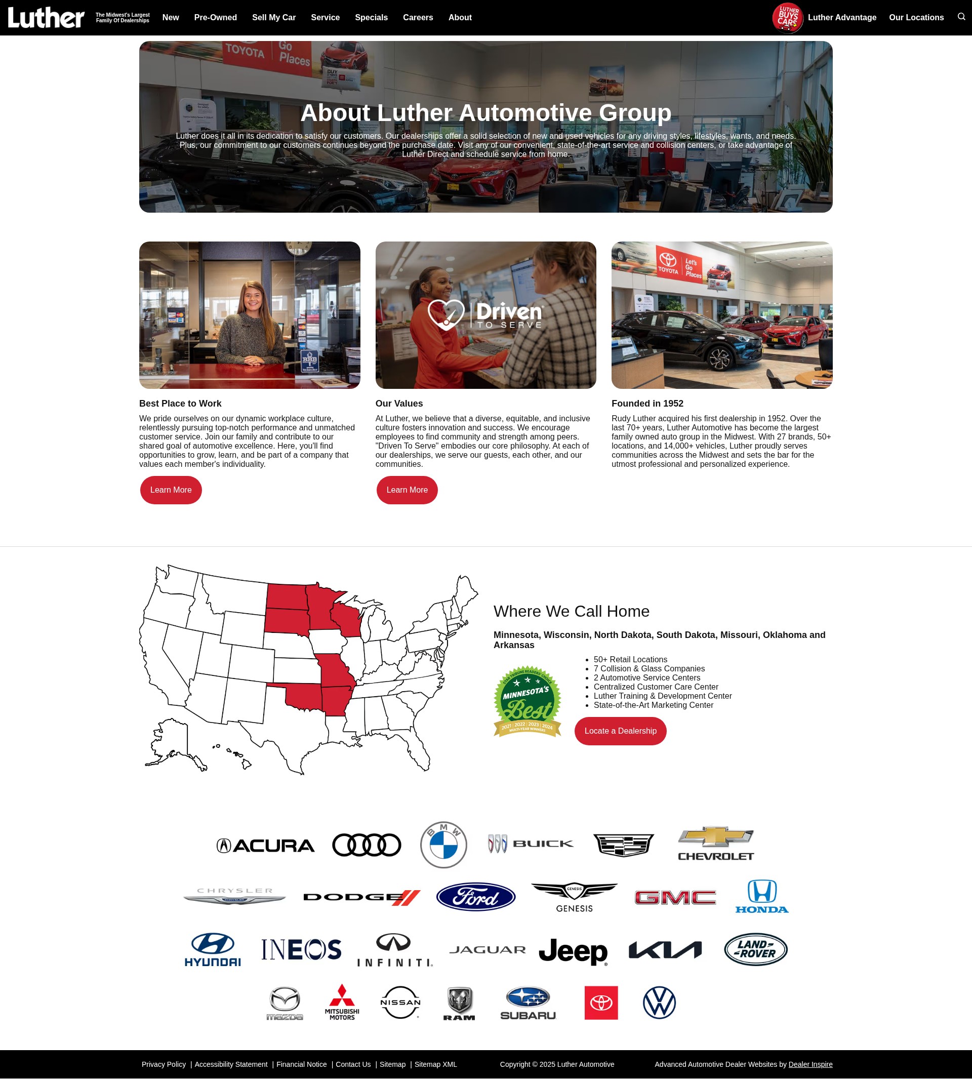 Screenshot of lutherauto.com