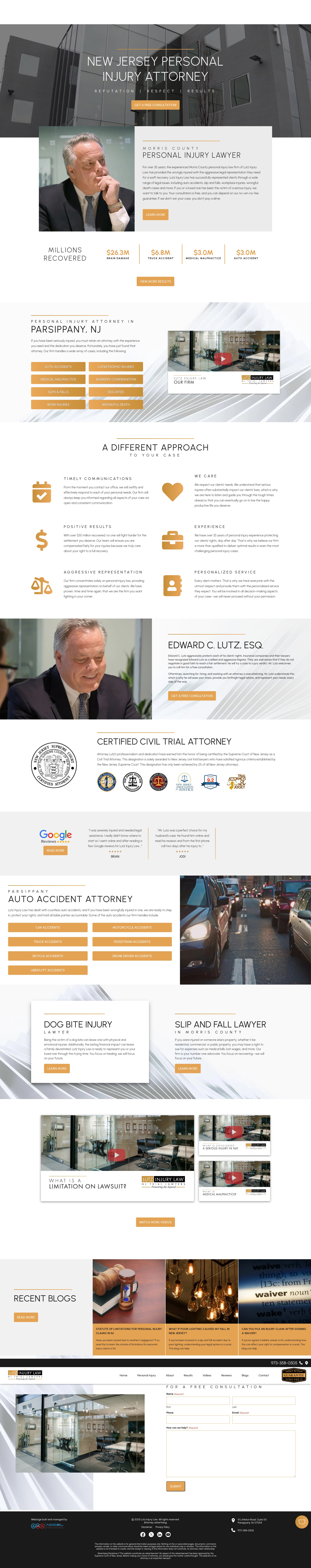 Screenshot of lutzlegal.com