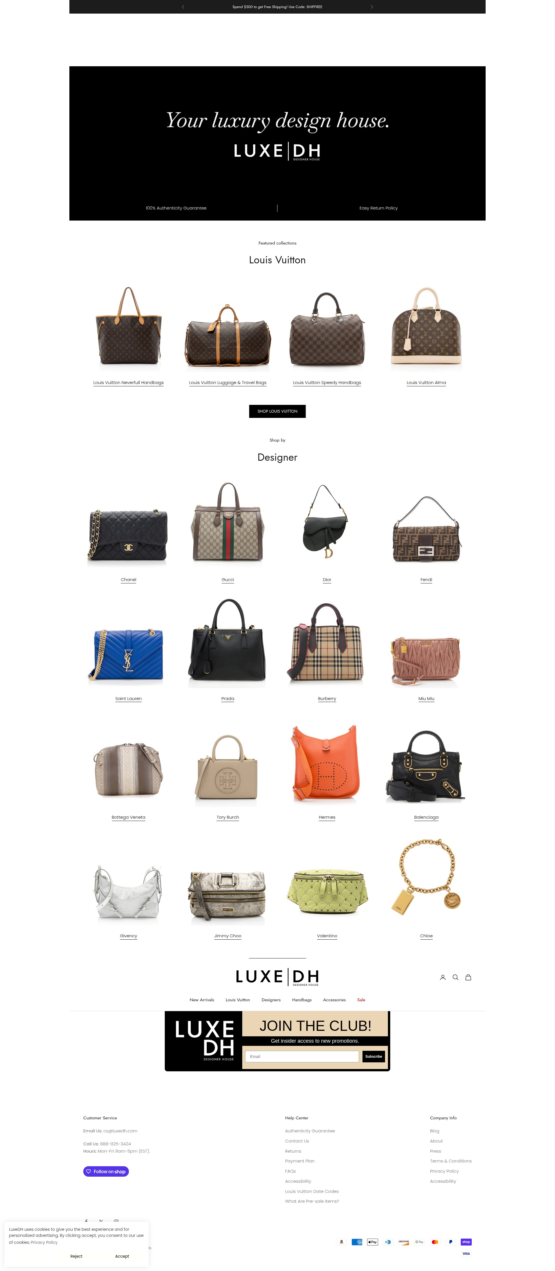 Screenshot of luxedh.com
