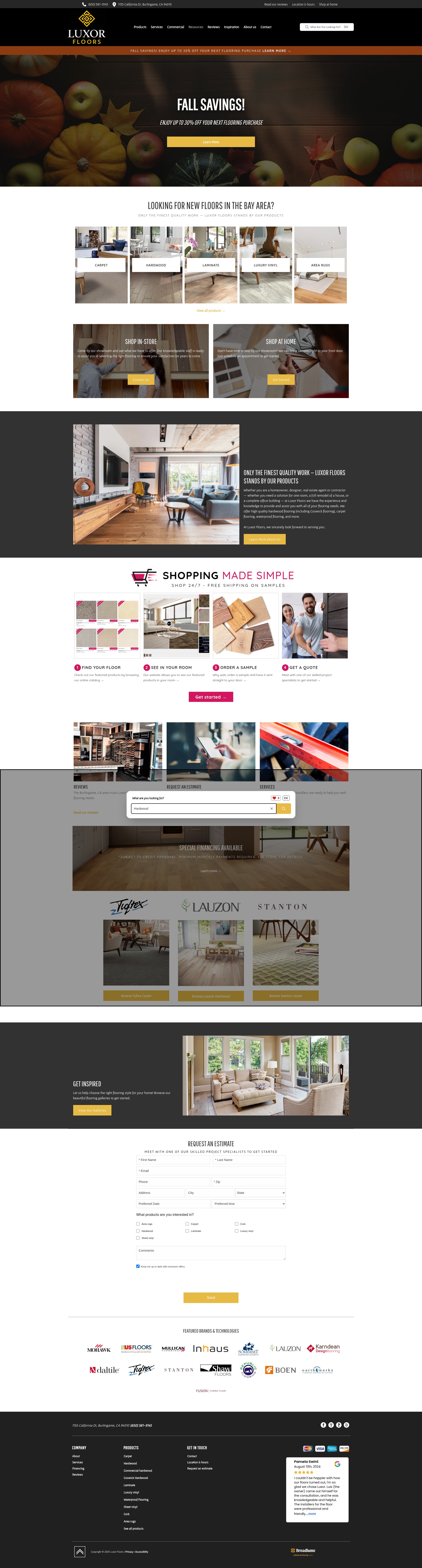 Screenshot of luxorfloors.com