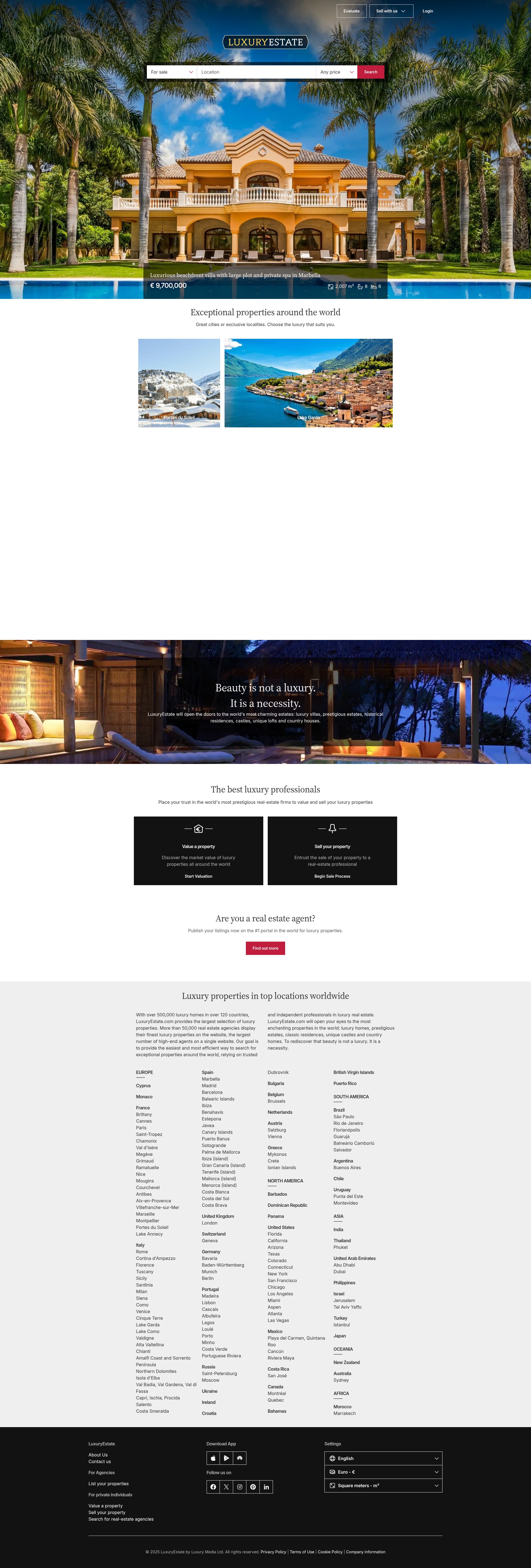 Screenshot of luxuryestate.com