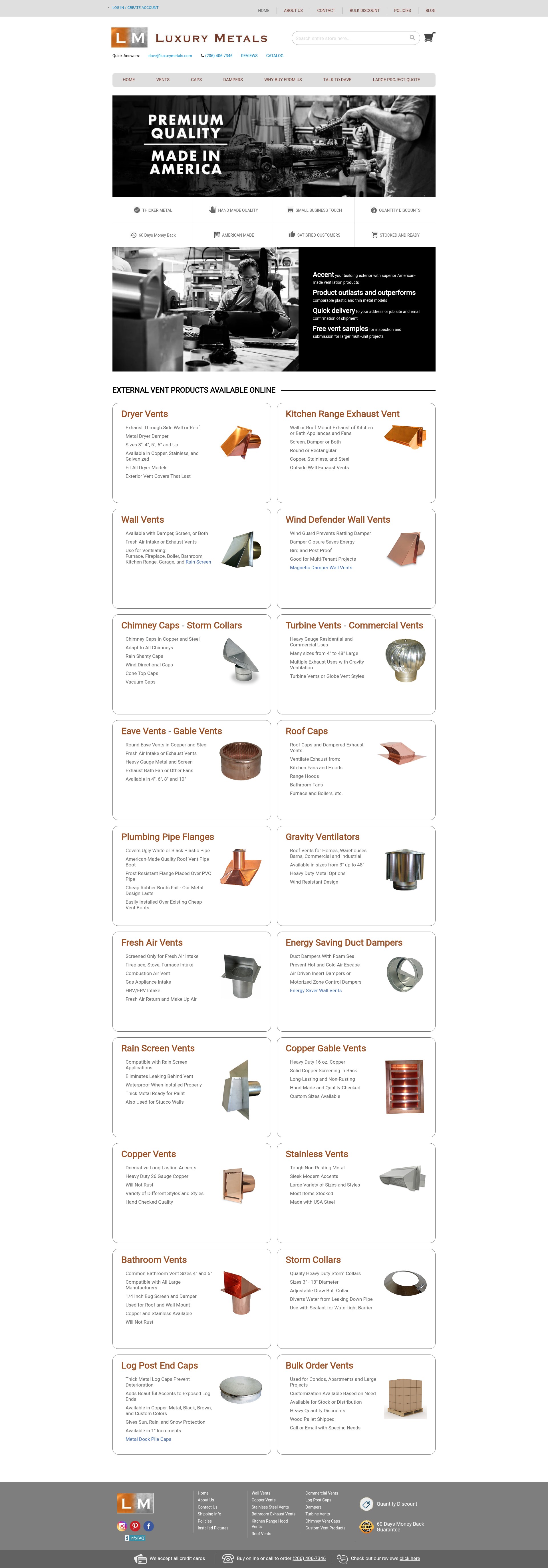 Screenshot of luxurymetals.com