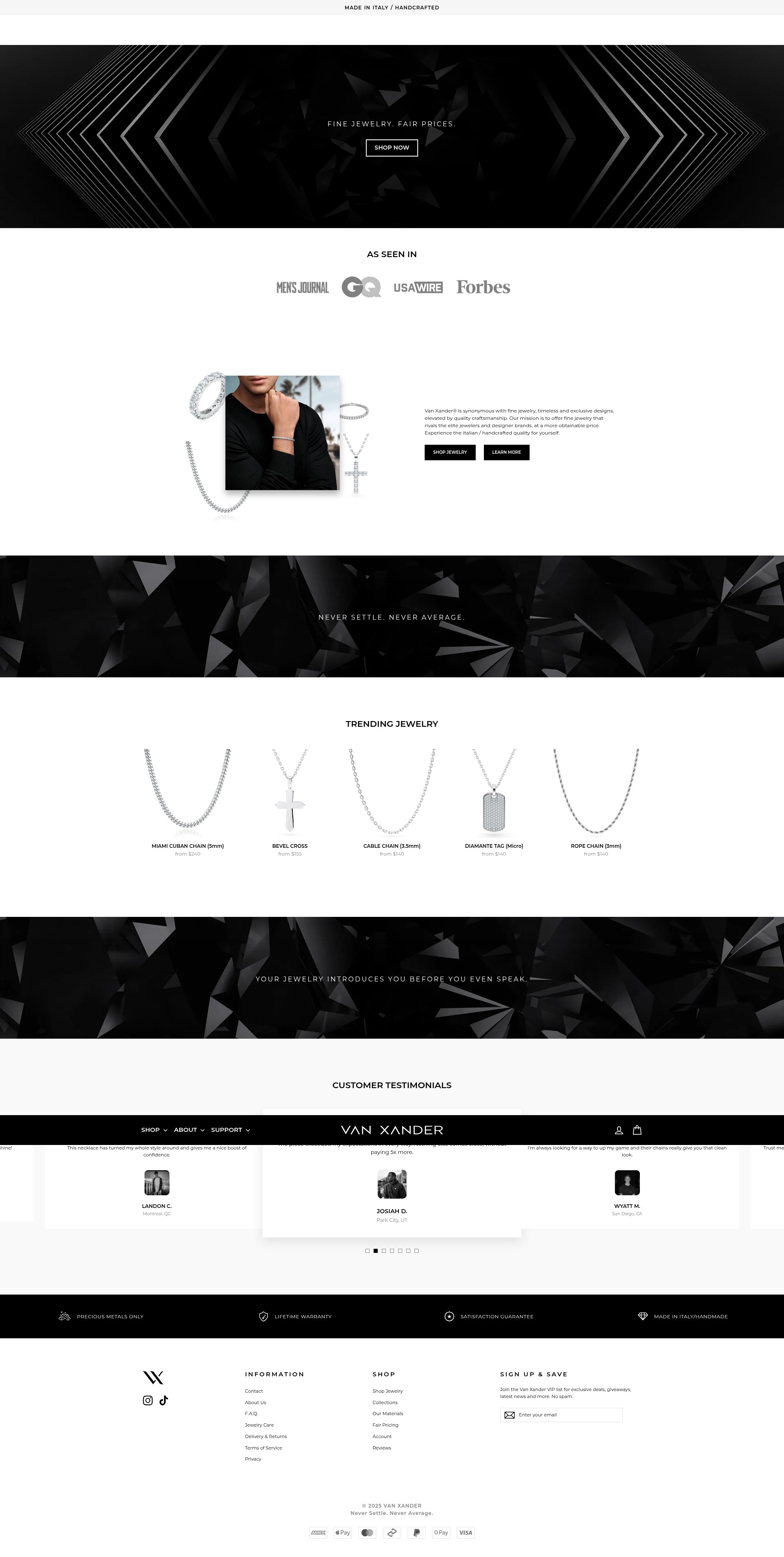 Screenshot of luxxjewelers.myshopify.com