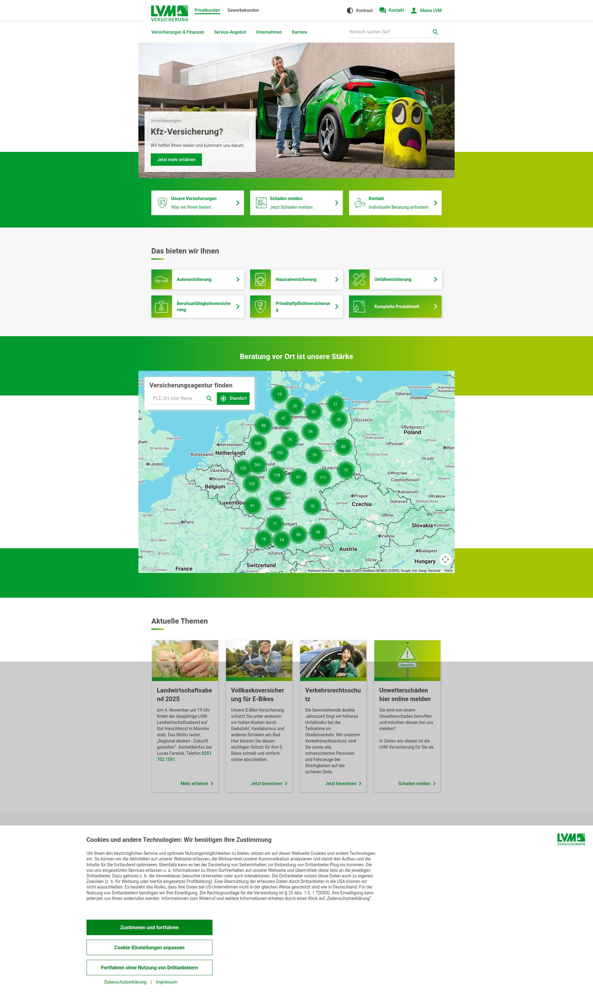 Screenshot of lvm.de