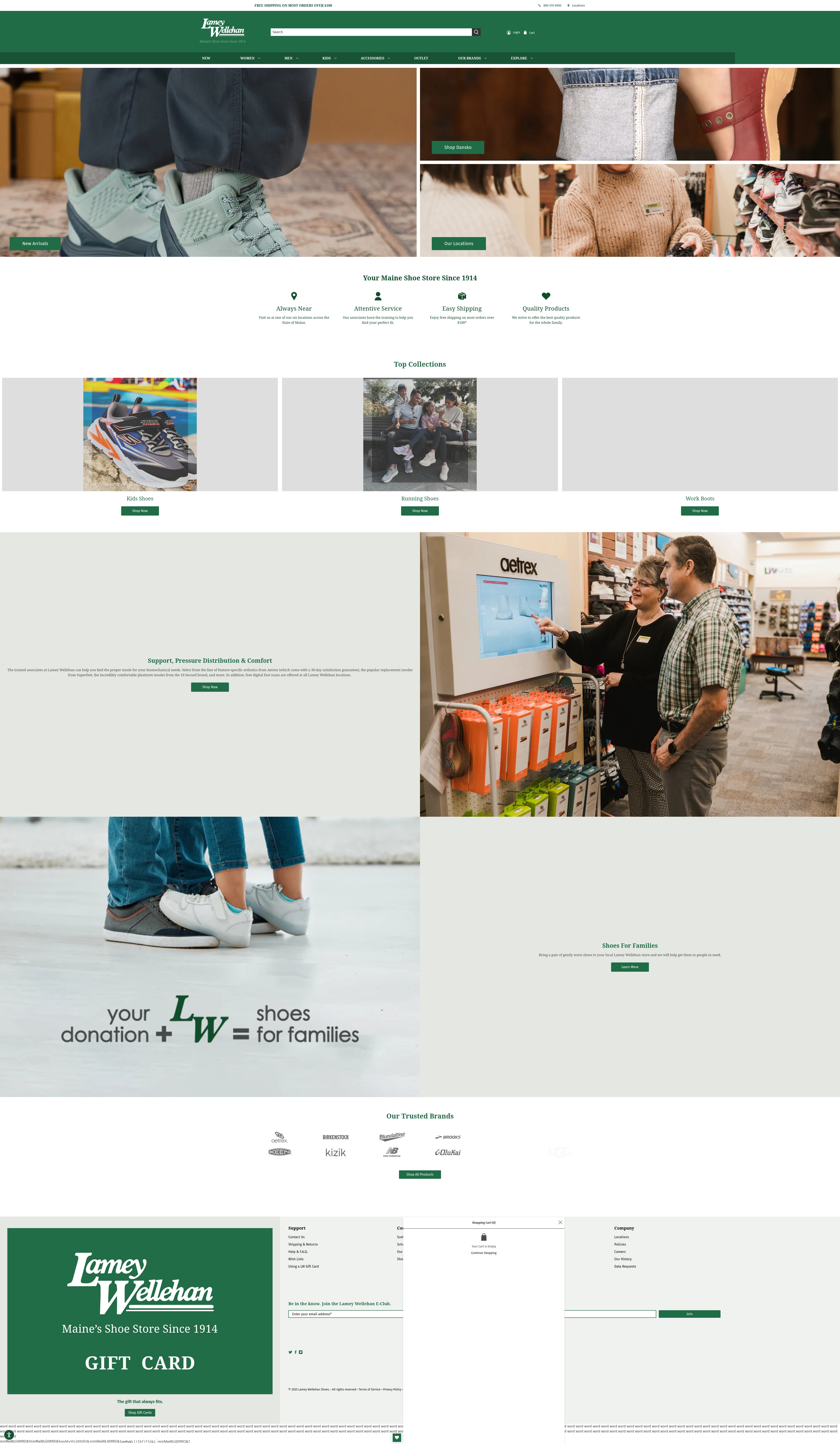 Screenshot of lwshoes.com