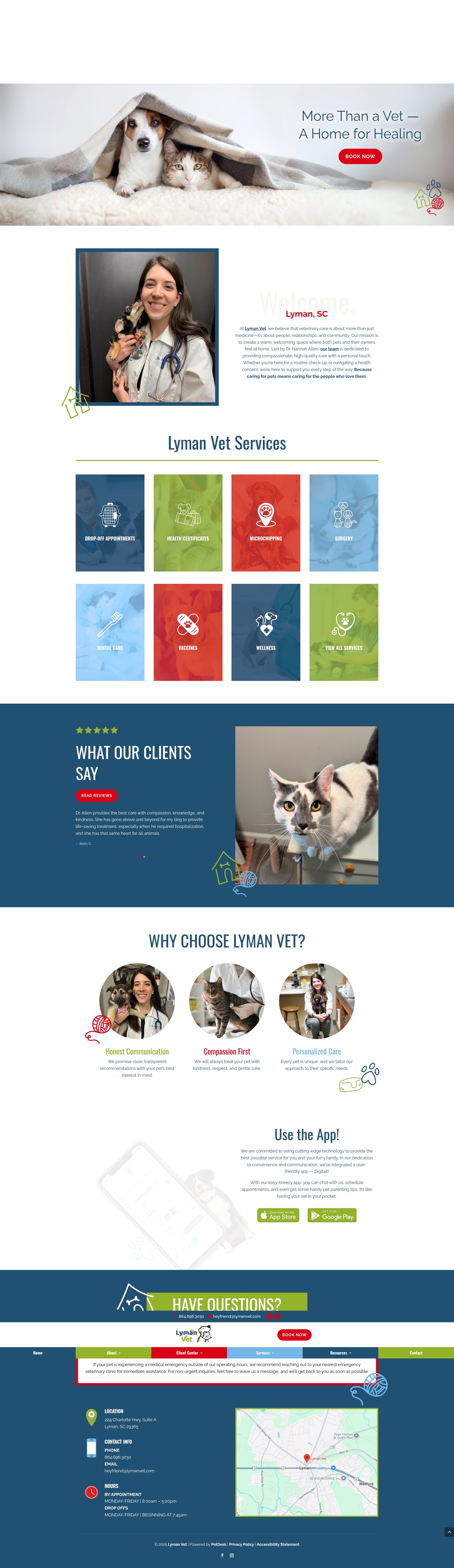 Screenshot of lymanvet.com
