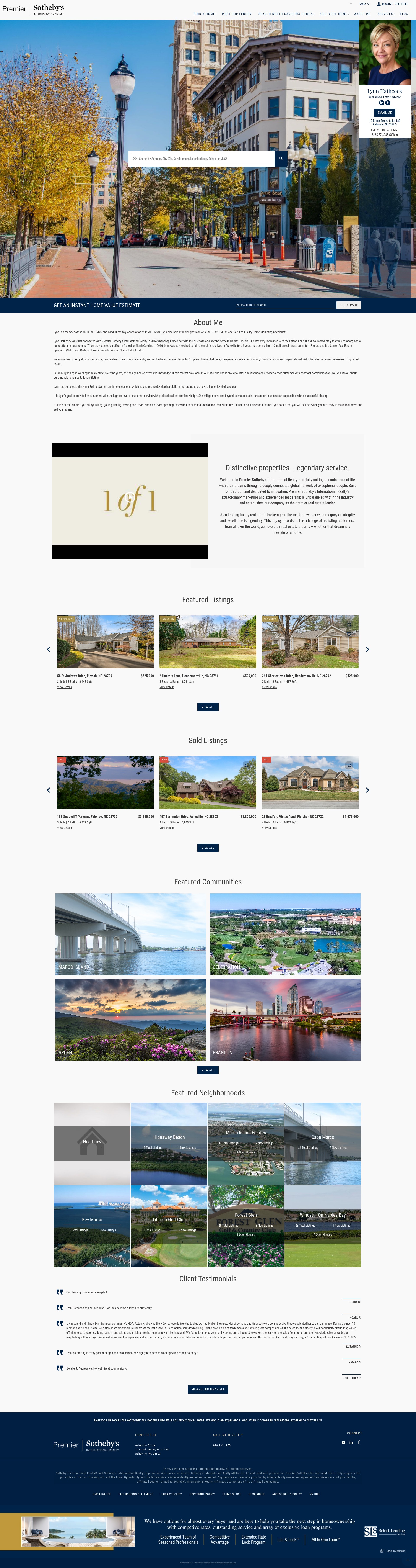 Screenshot of lynnhathcock.premiersothebysrealty.com