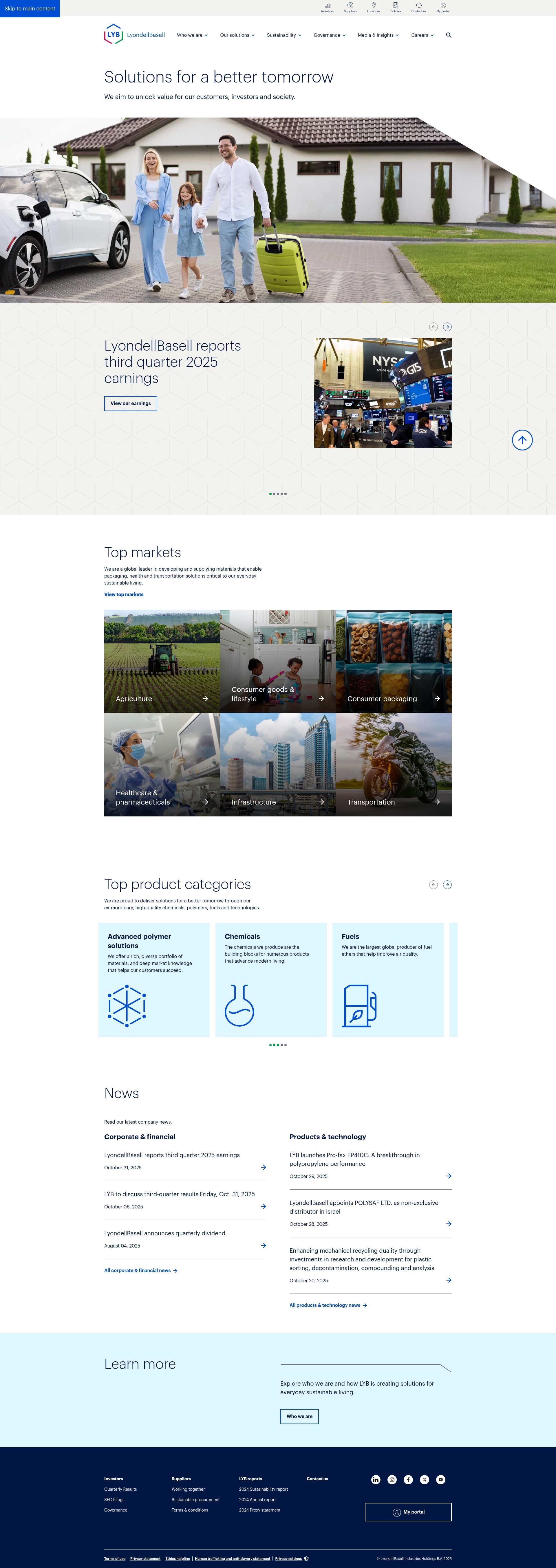 Screenshot of lyondellbasell.com