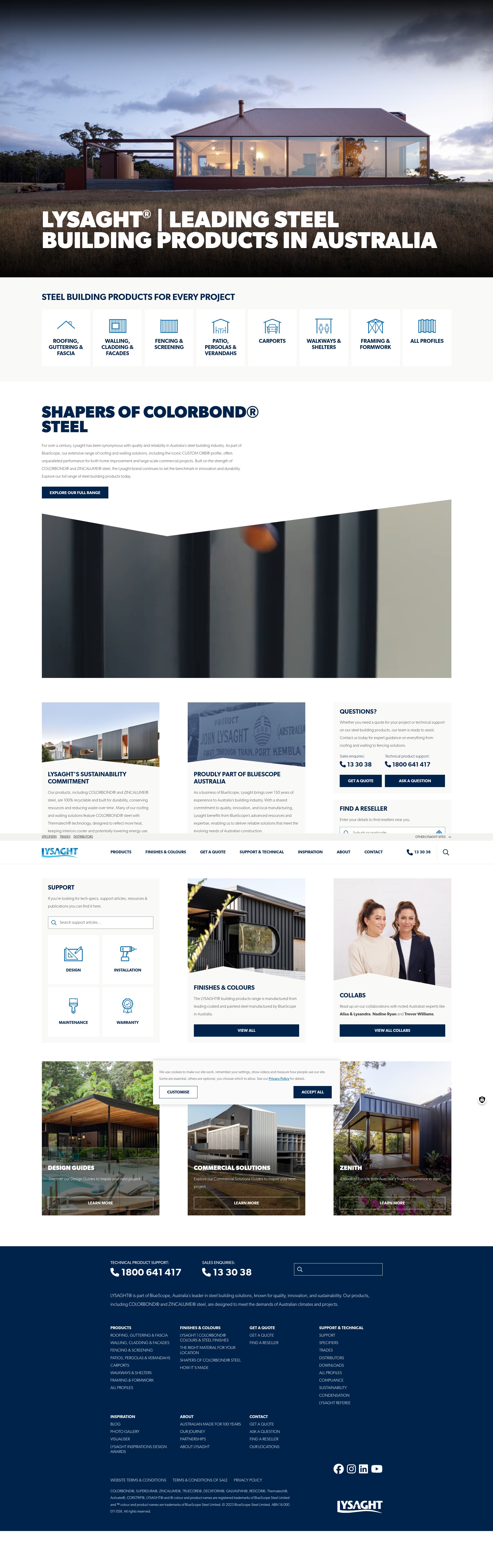 Screenshot of lysaght.com
