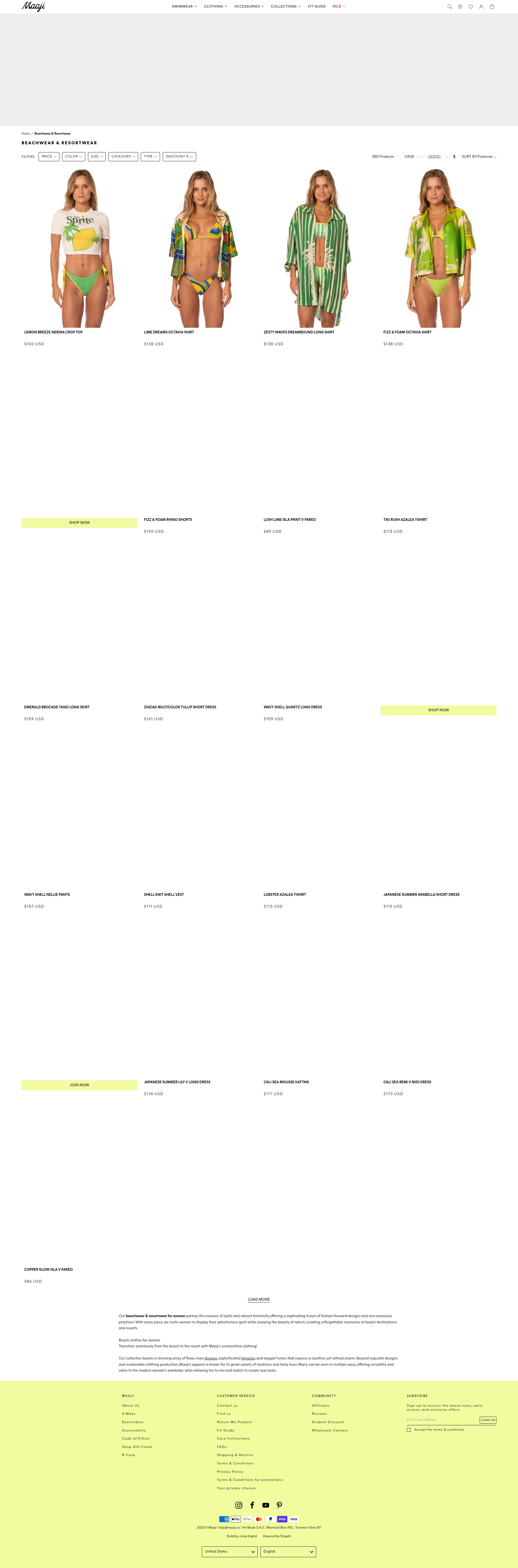 Screenshot of maaji.co