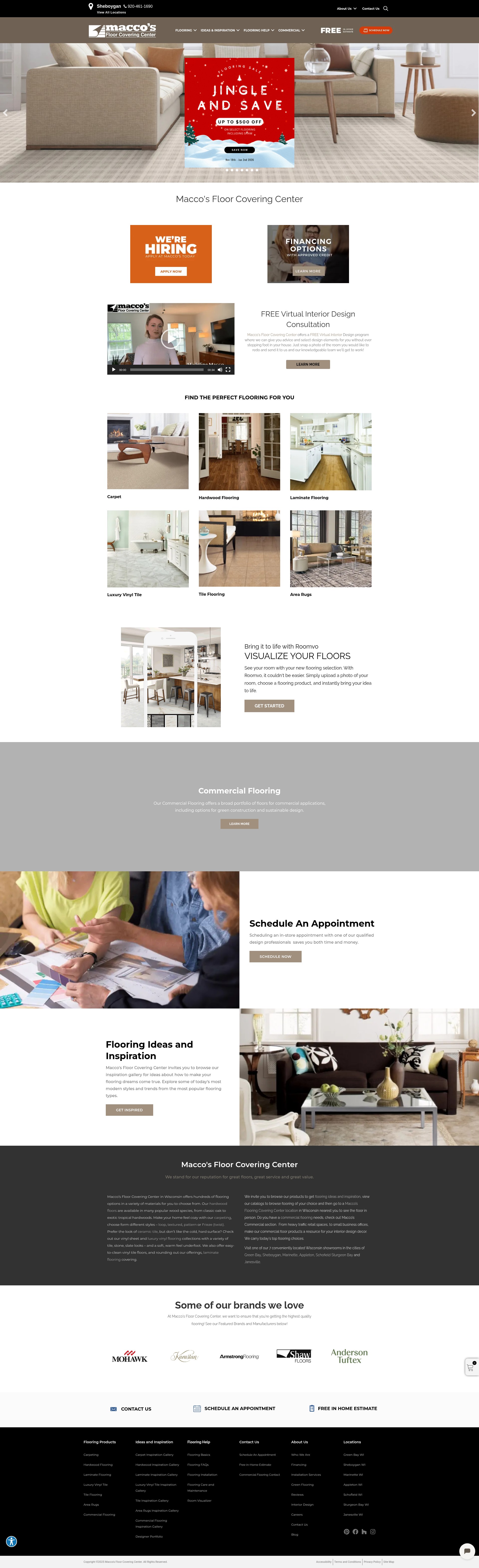 Screenshot of maccosflooring.com