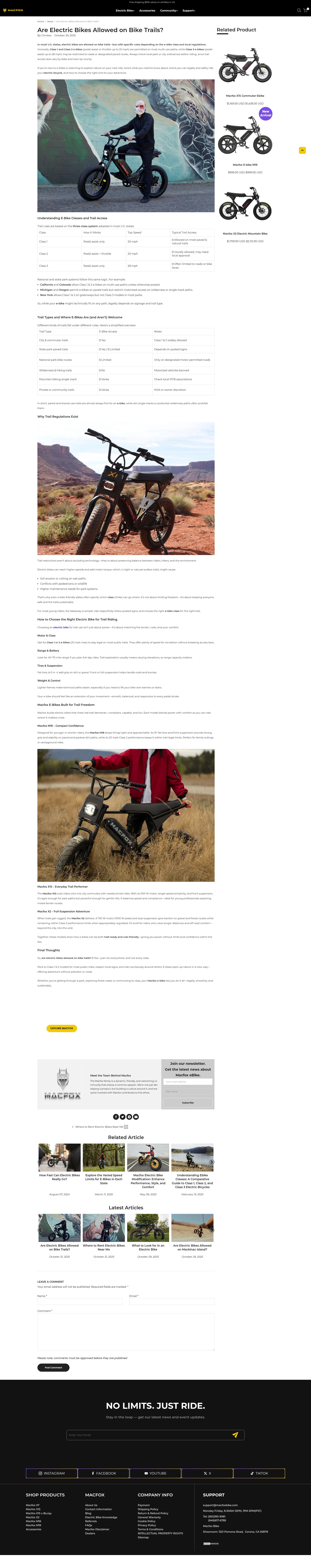 Screenshot of macfoxbike.com