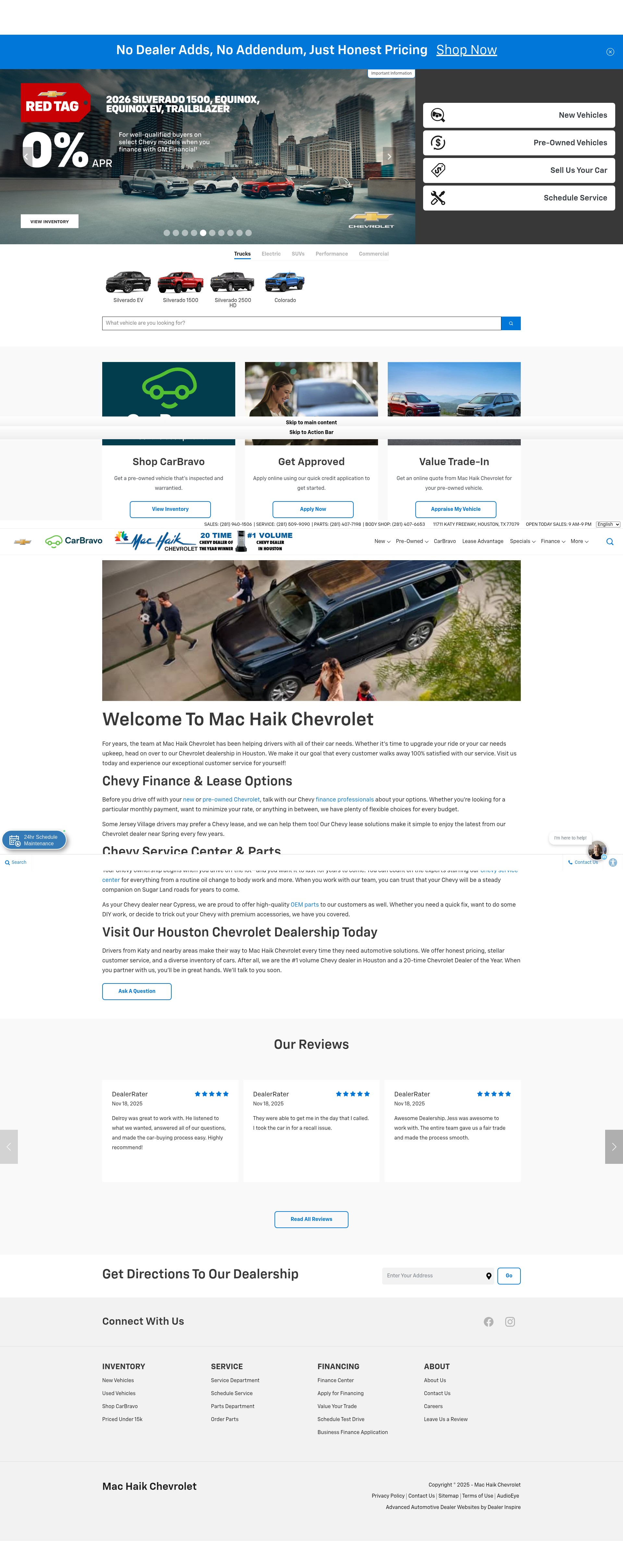 Screenshot of machaikchevy.com