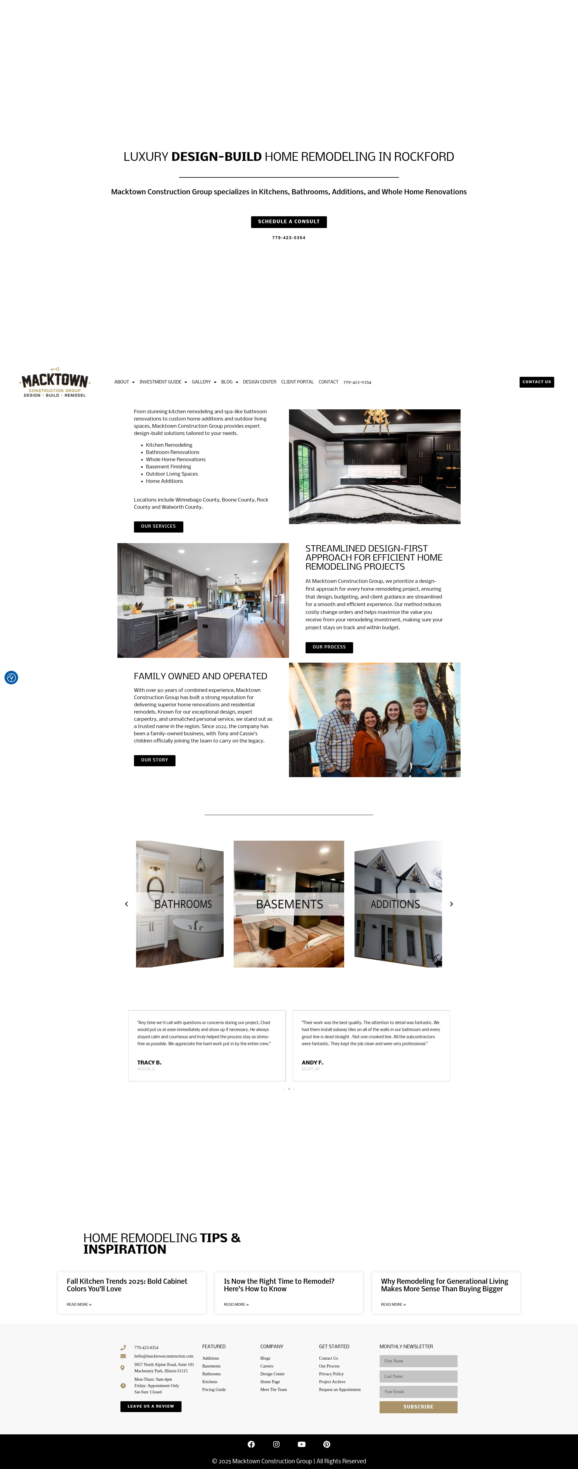 Screenshot of macktownconstruction.com