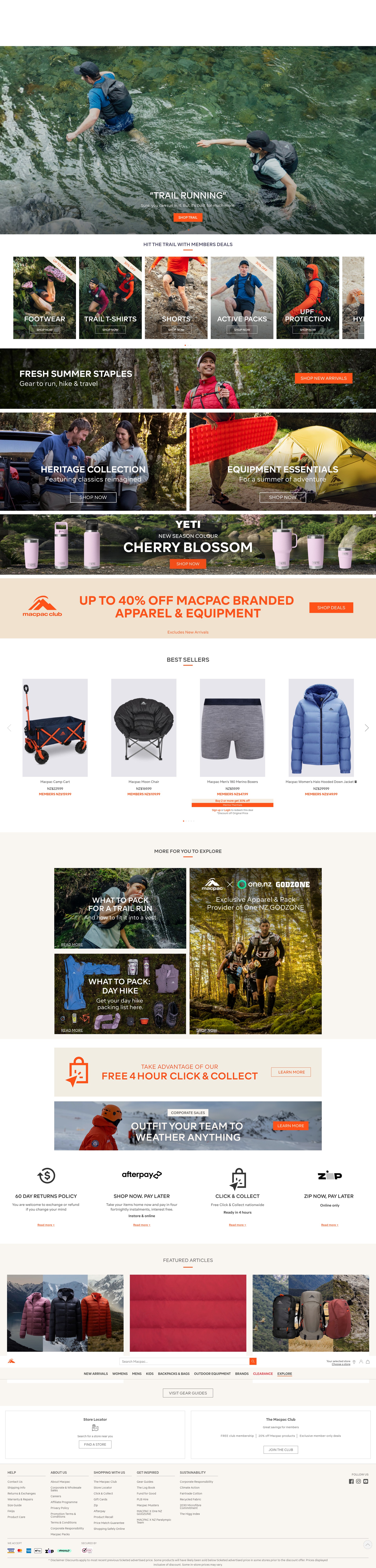 Screenshot of macpac.co.nz