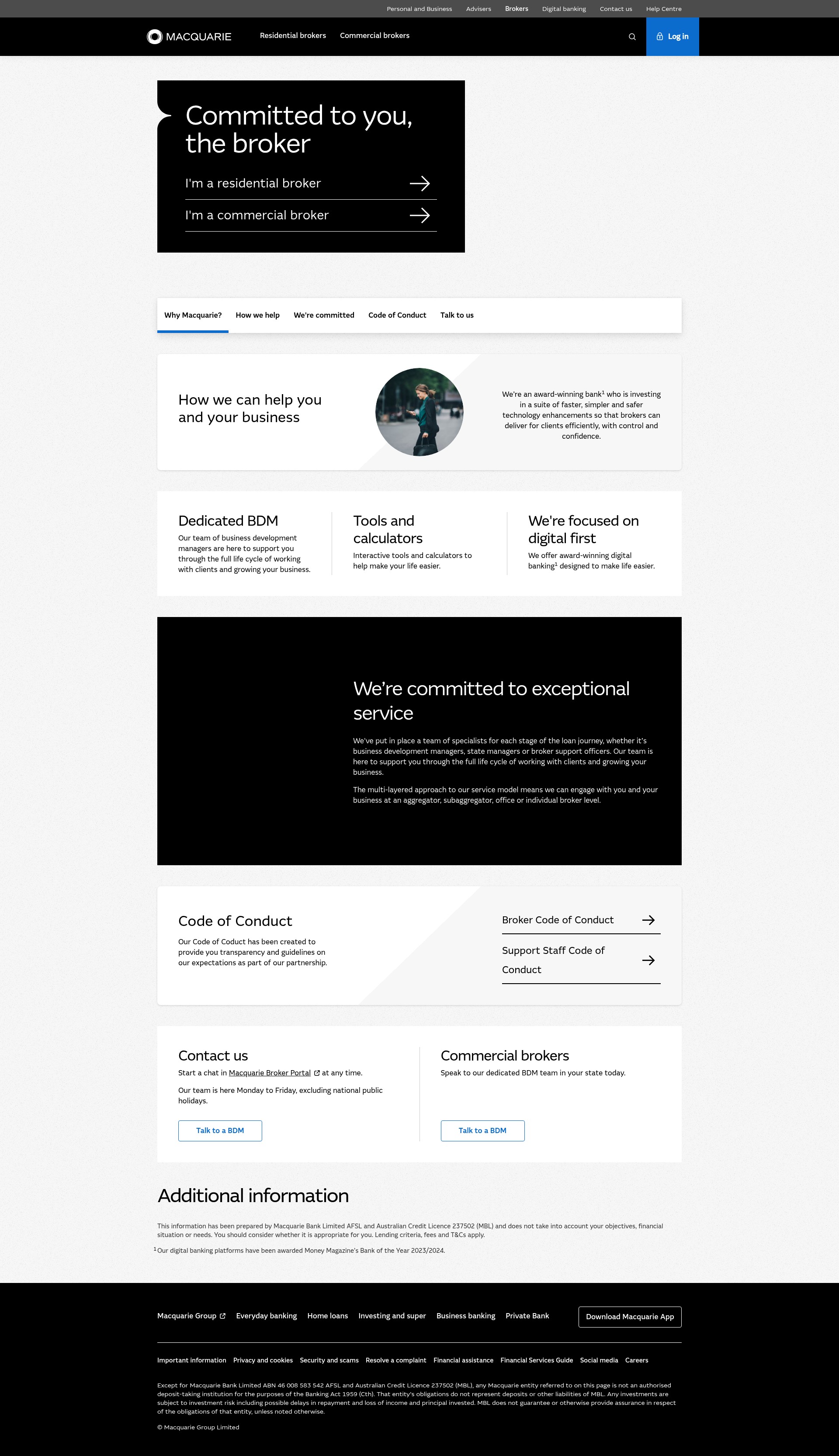 Screenshot of macquarie.com.au
