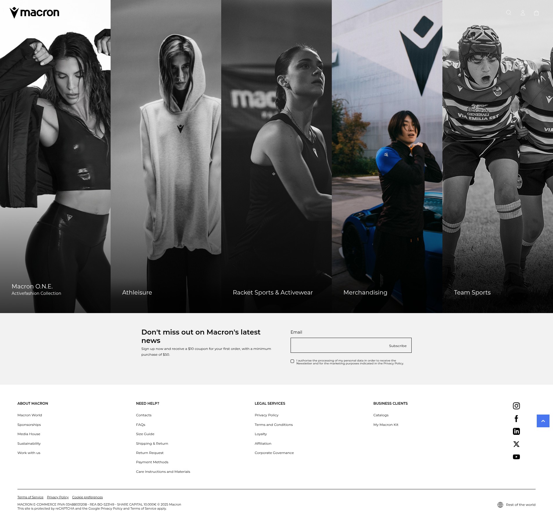 Screenshot of macron.com