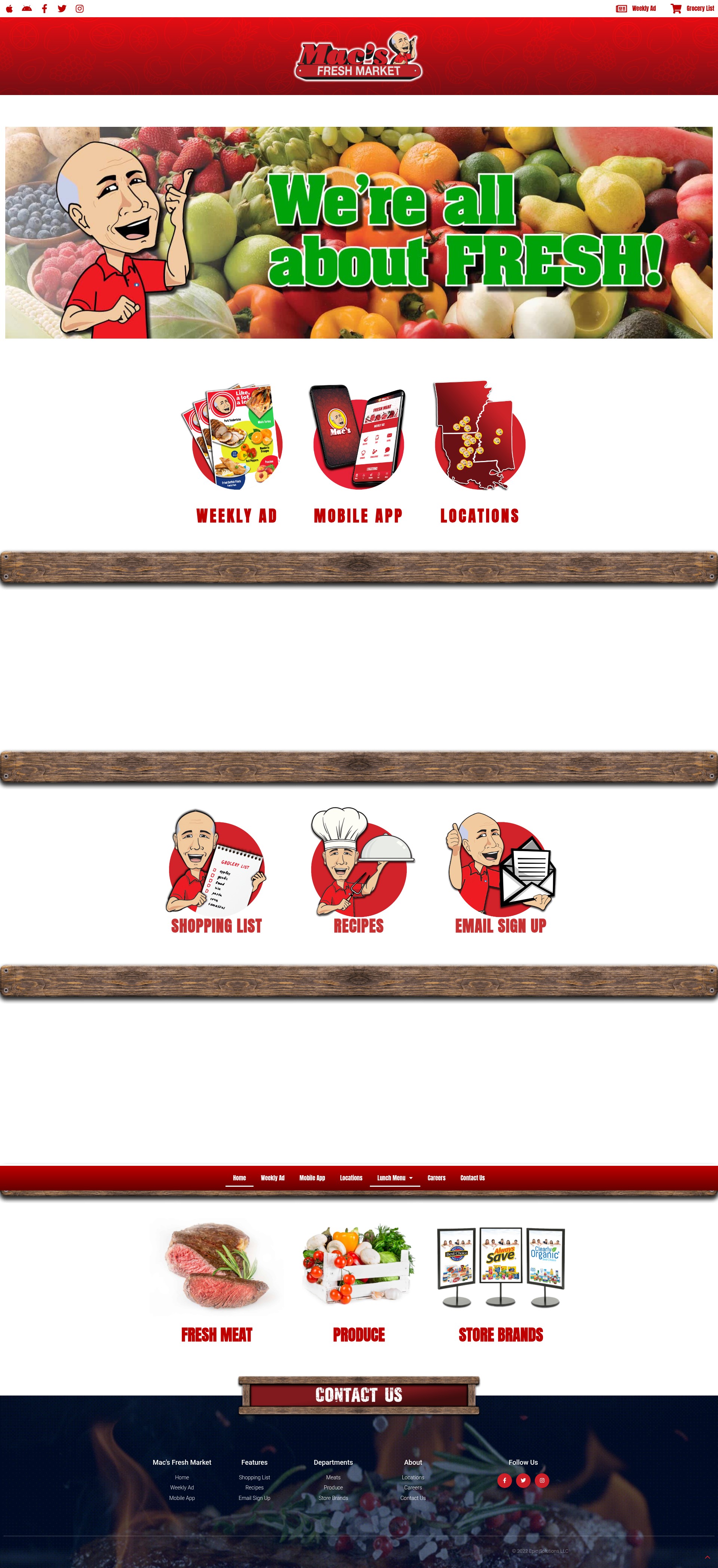 Screenshot of macsfreshmarket.com