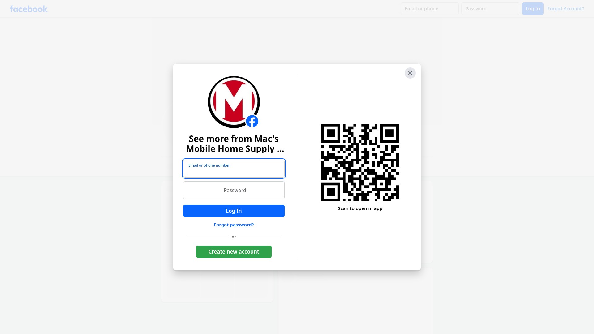 Screenshot of macsmobilehomesupply.com