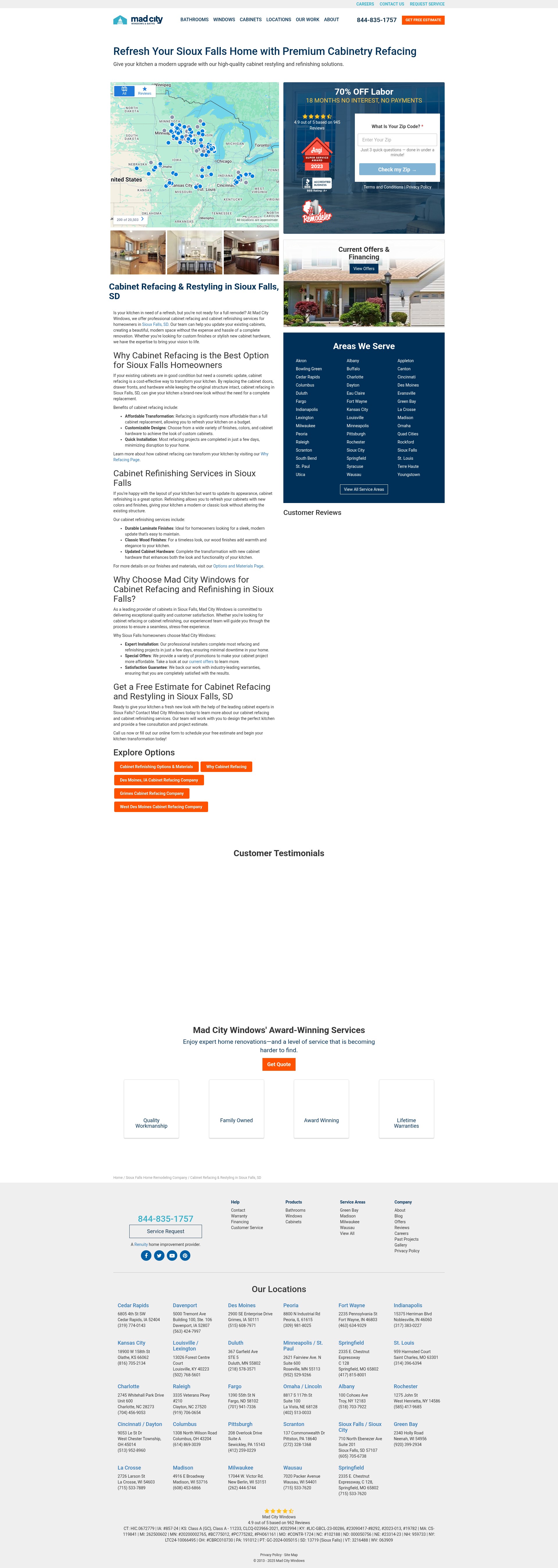 Screenshot of madcitywindows.com