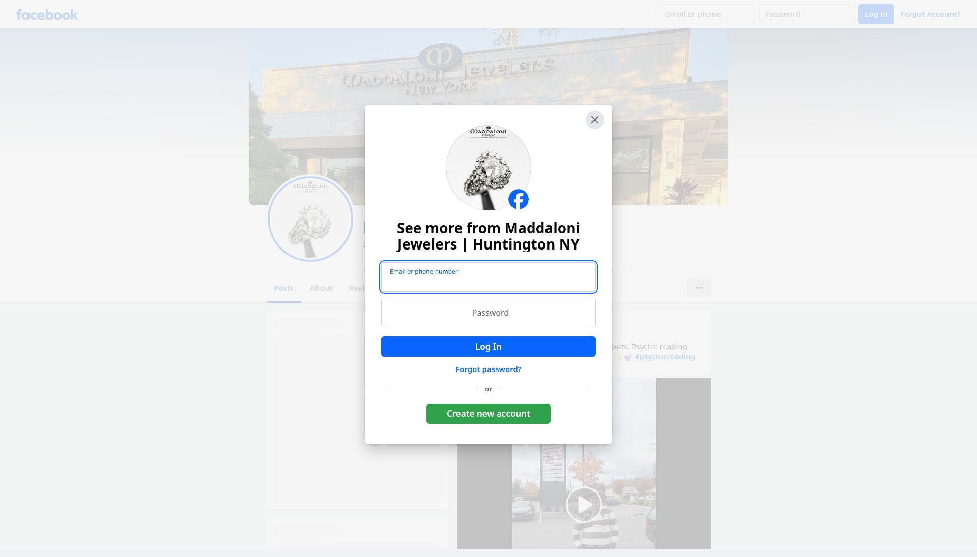 Screenshot of maddalonijewelers.com