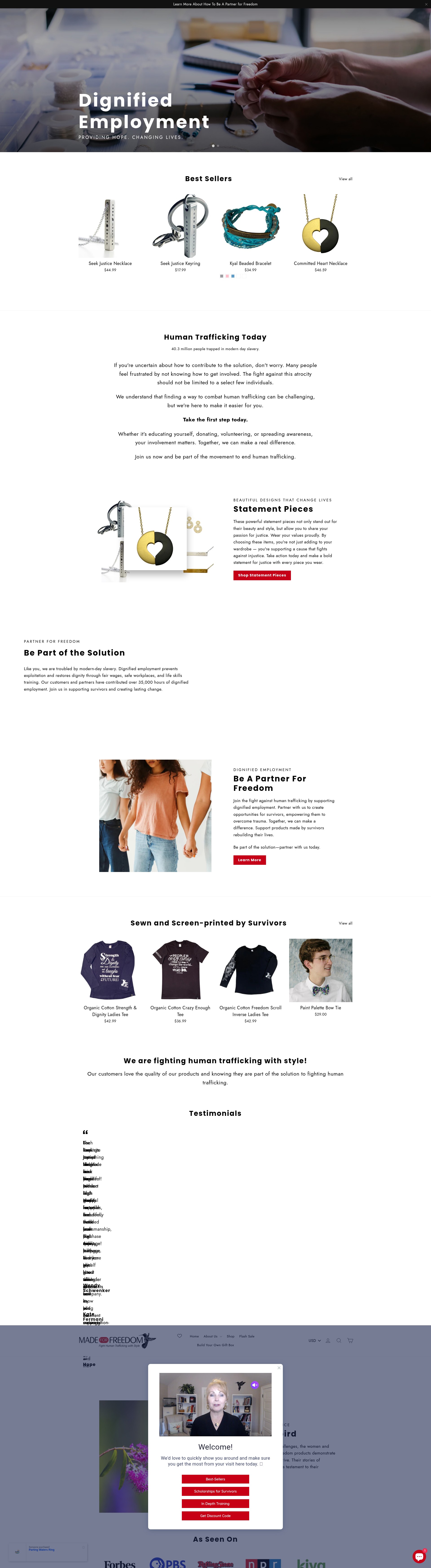 Screenshot of madeforfreedom.com