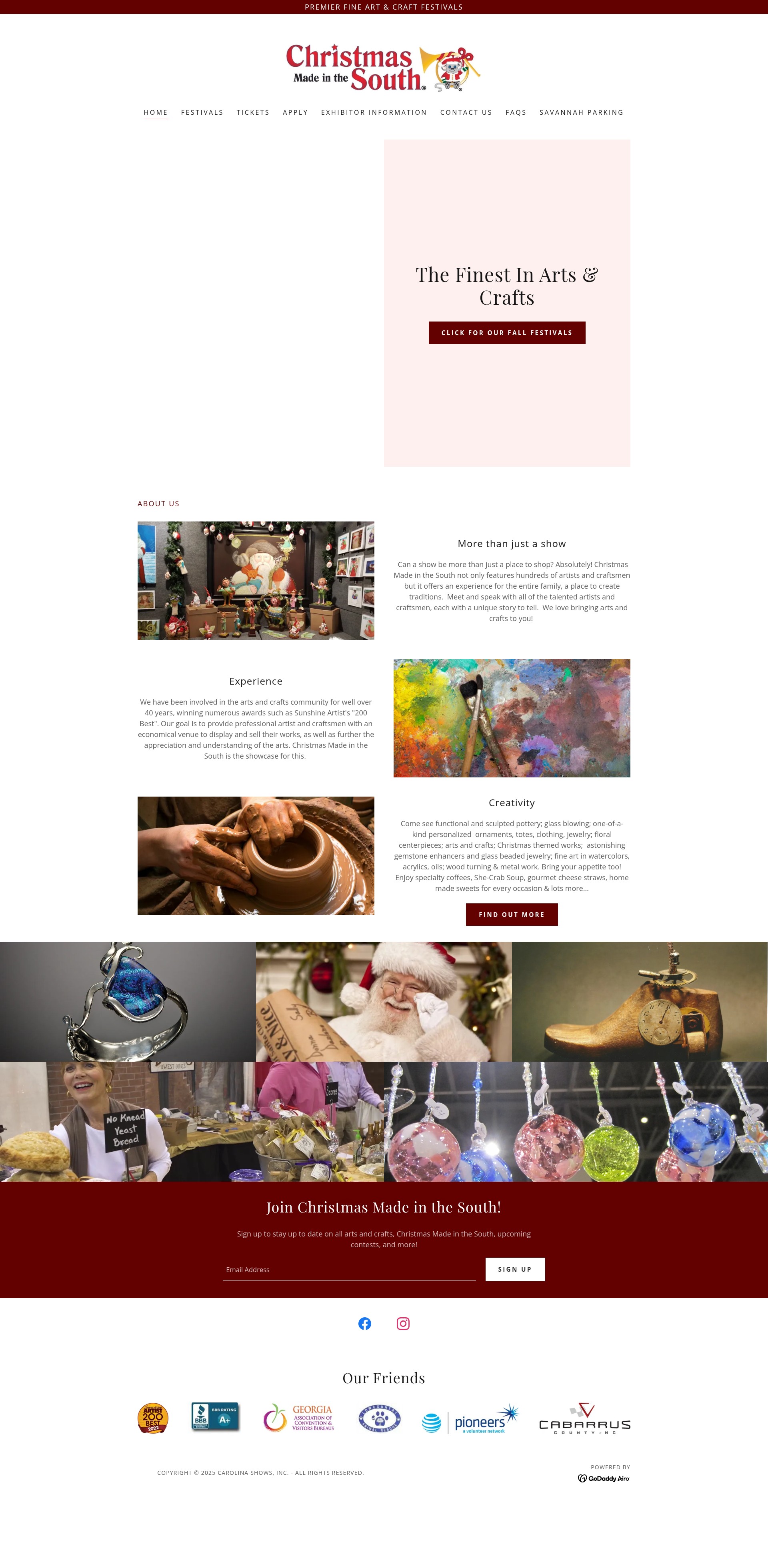 Screenshot of madeinthesouthshows.com