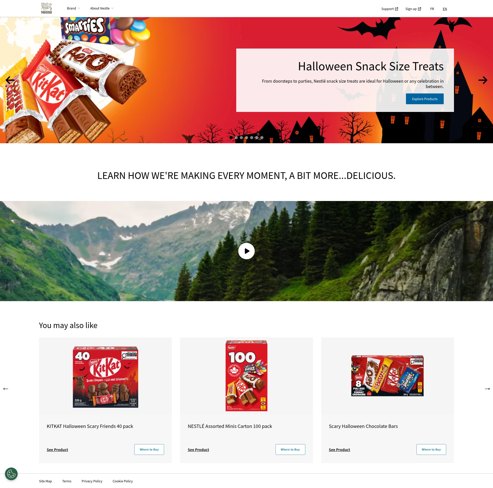 Screenshot of madewithnestle.ca