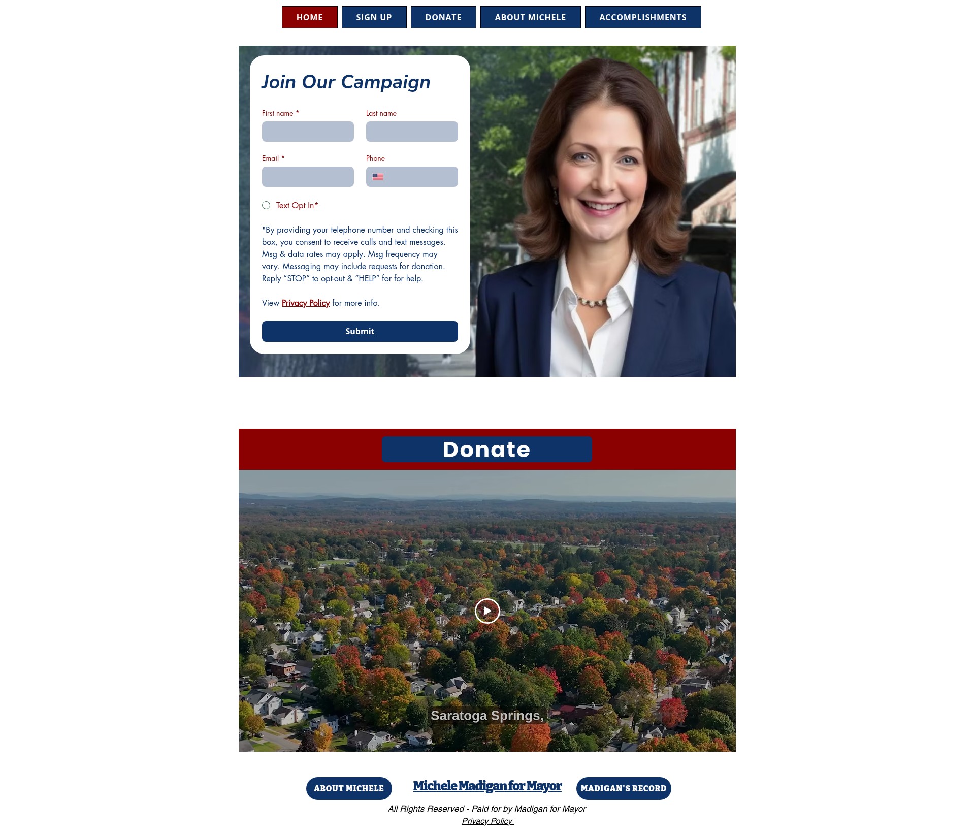 Screenshot of madiganformayor.com