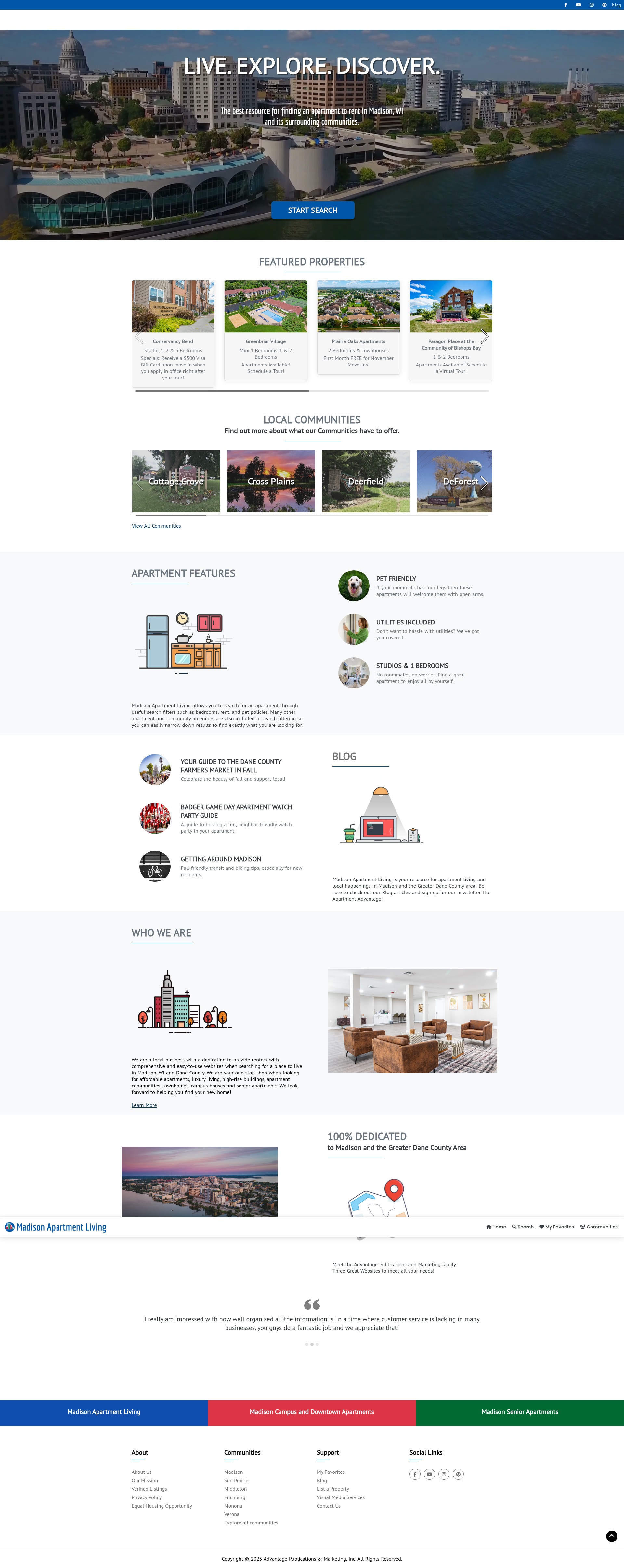 Screenshot of madisonapartmentliving.com
