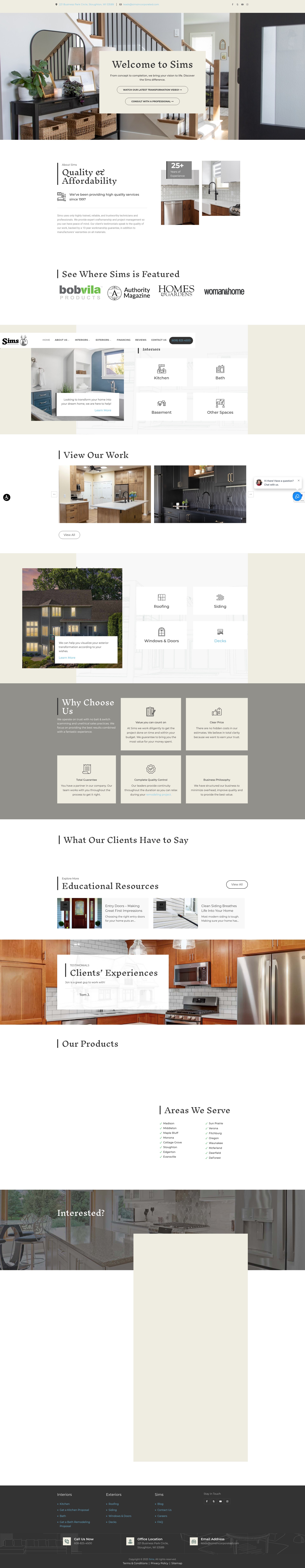 Screenshot of madisonexteriorsandremodeling.com