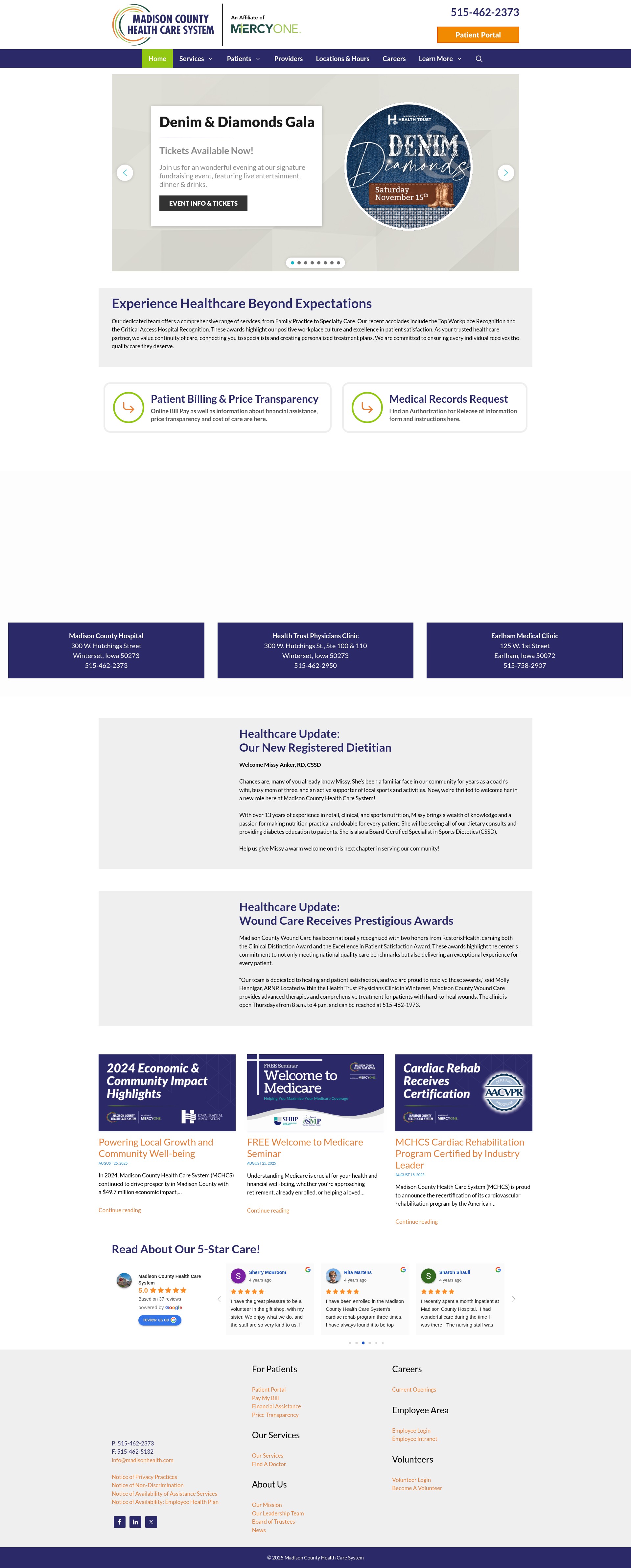 Screenshot of madisonhealth.com
