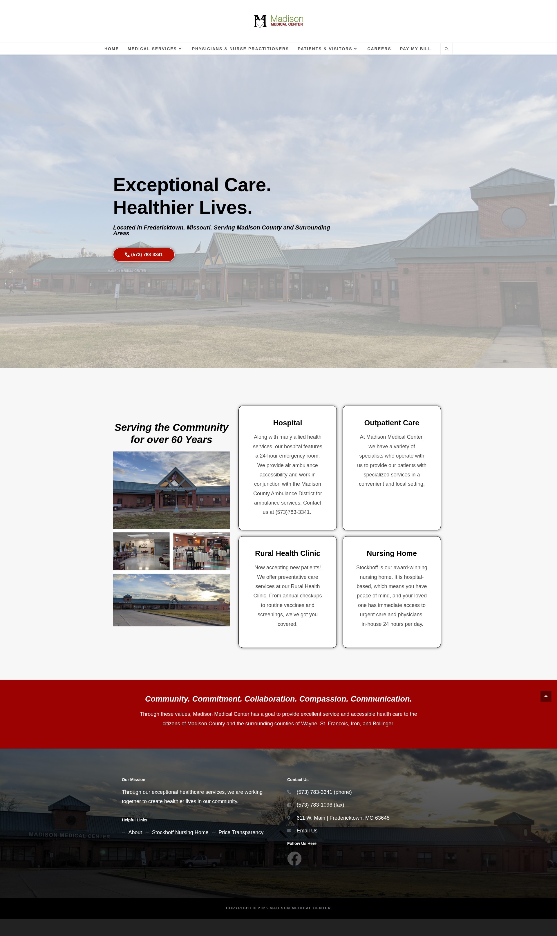 Screenshot of madisonmedicalcenter.net