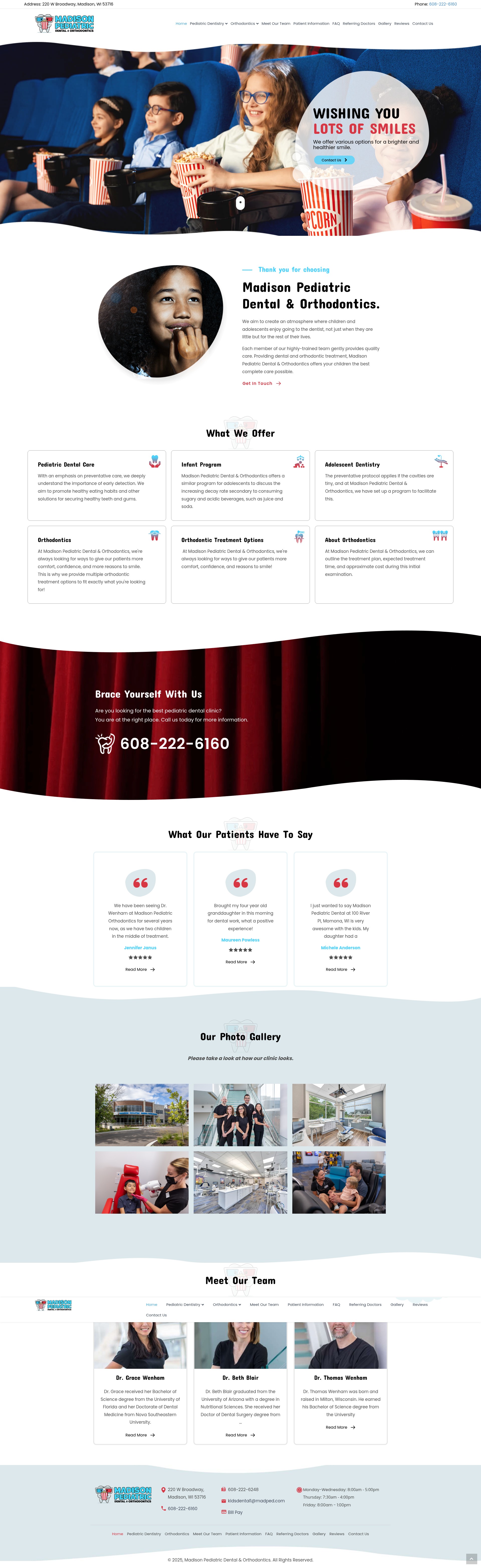 Screenshot of madisonpediatricdental.com