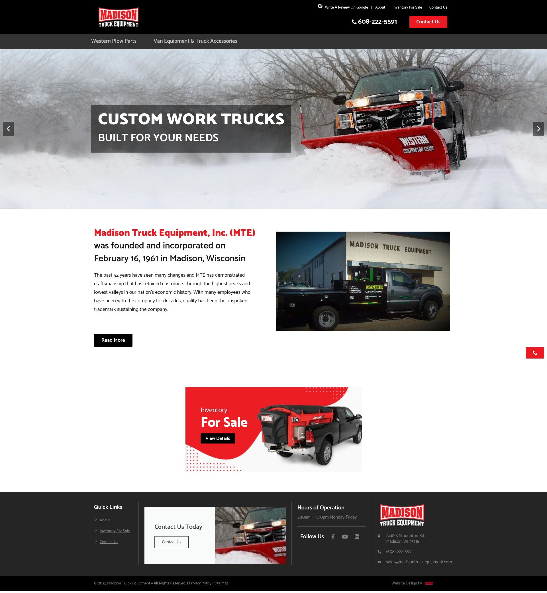 Screenshot of madisontruckequipment.com