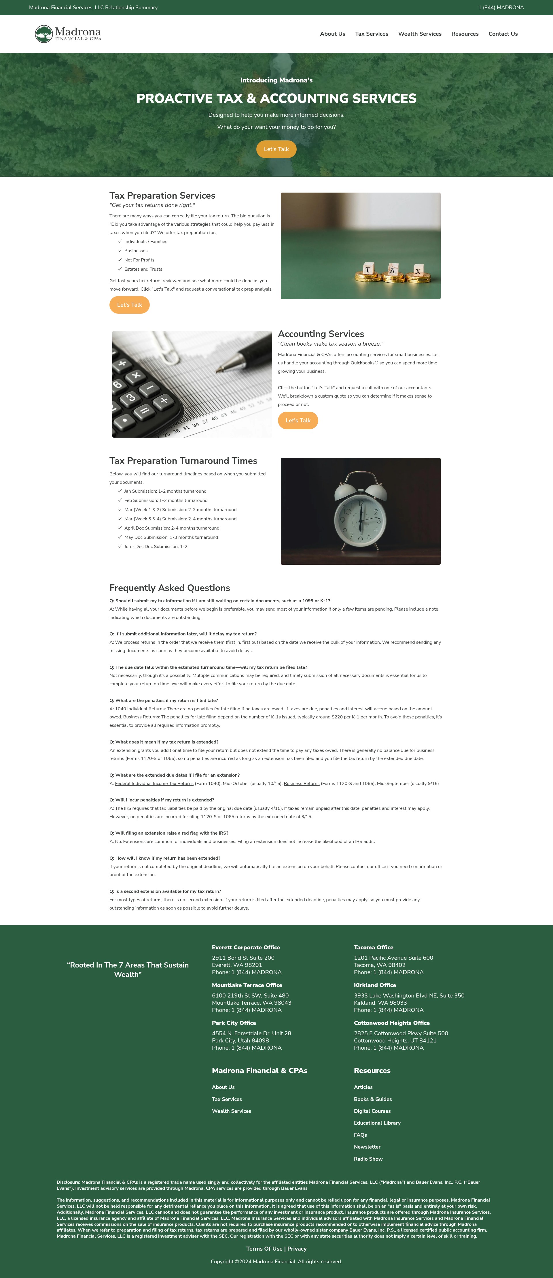 Screenshot of madronafinancial.com