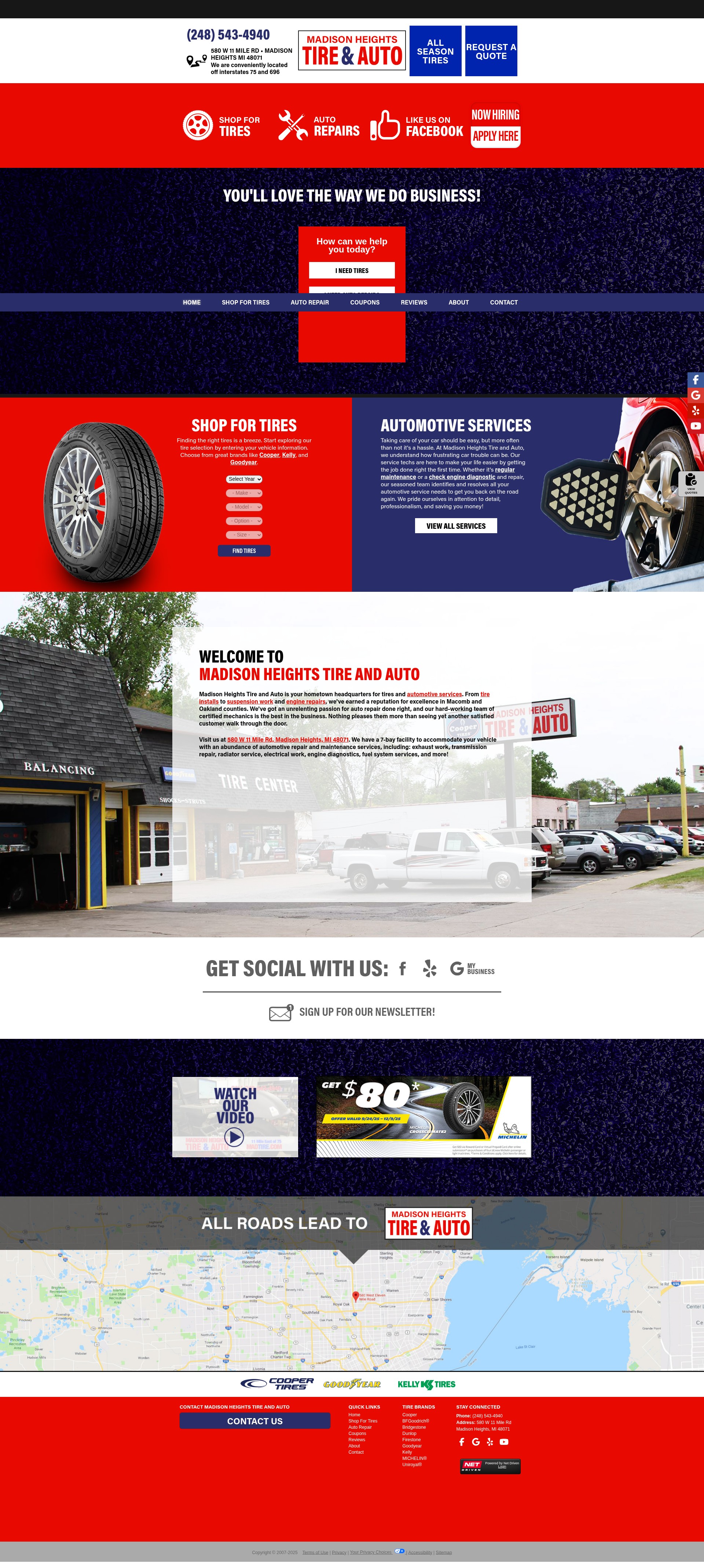 Screenshot of madtireautorepair.com