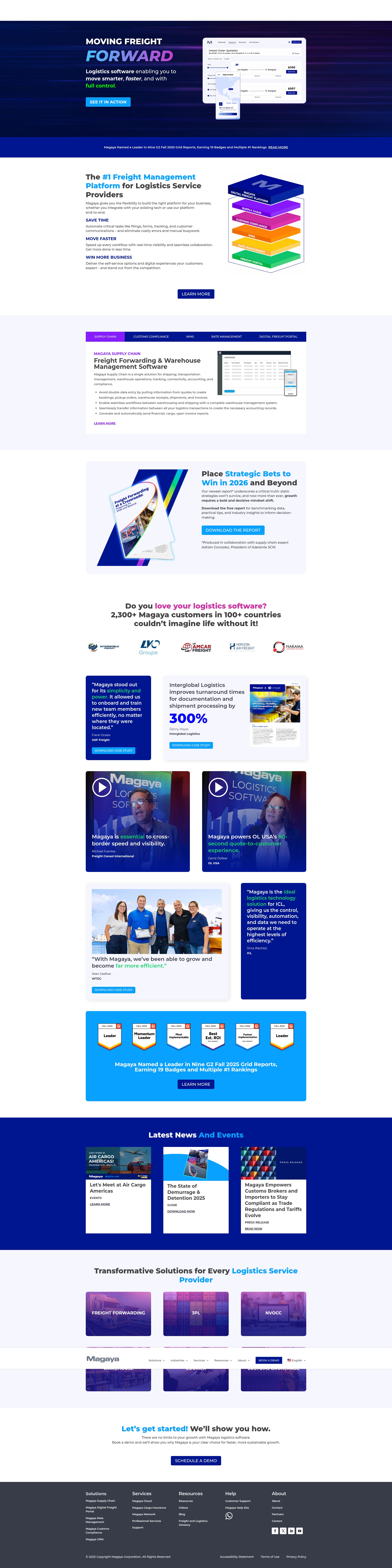 Screenshot of magaya.com