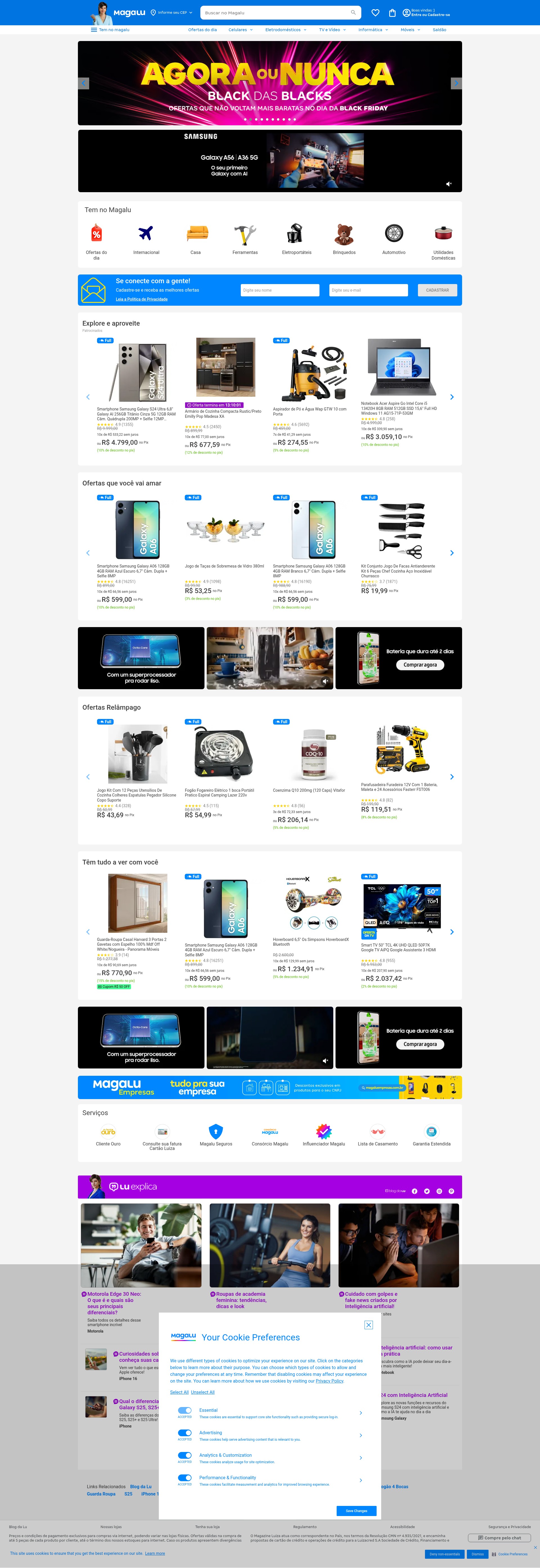 Screenshot of magazineluiza.com.br