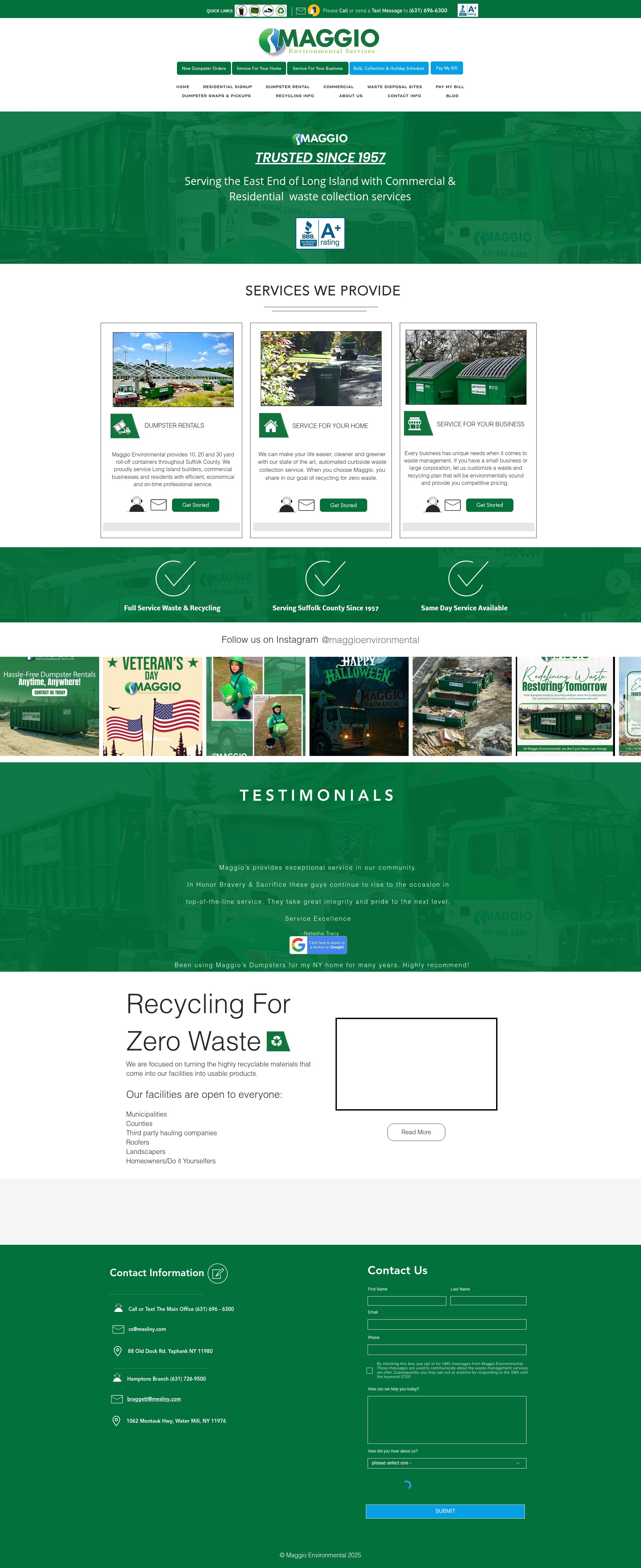 Screenshot of maggioenvironmental.com