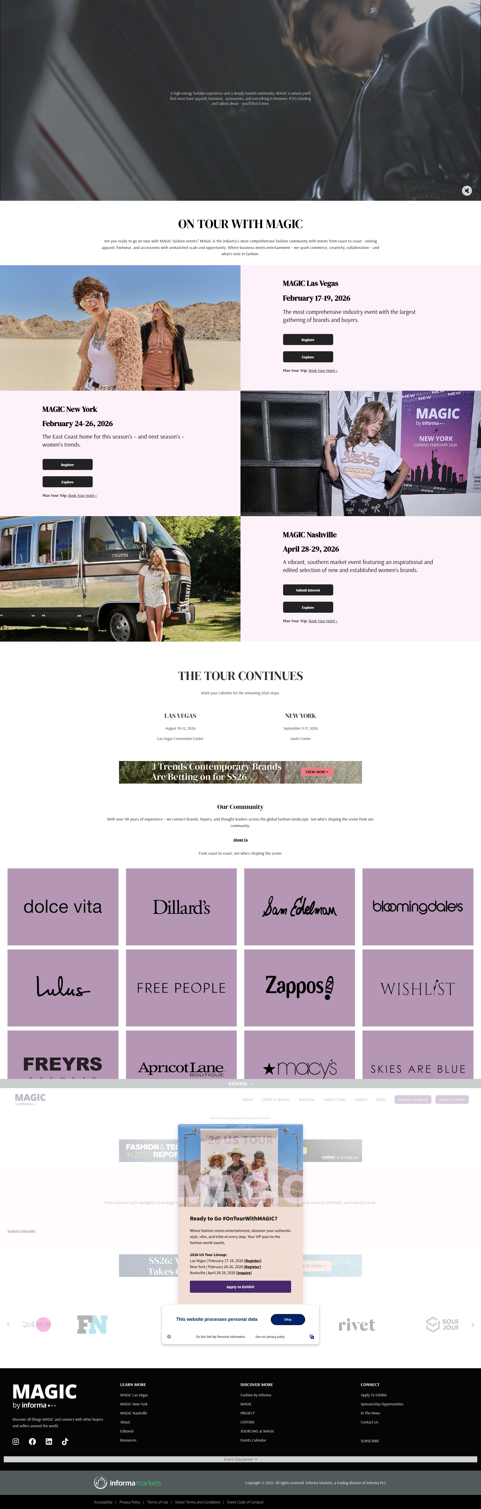 Screenshot of magicfashionevents.com