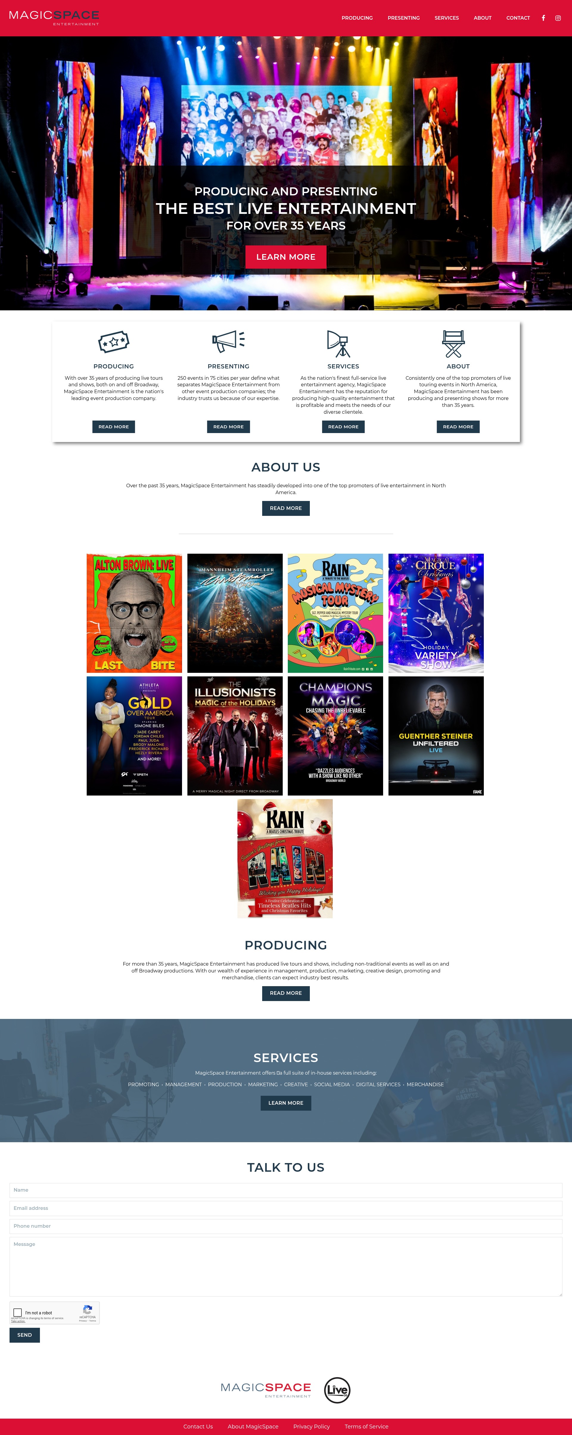 Screenshot of magicspace.net