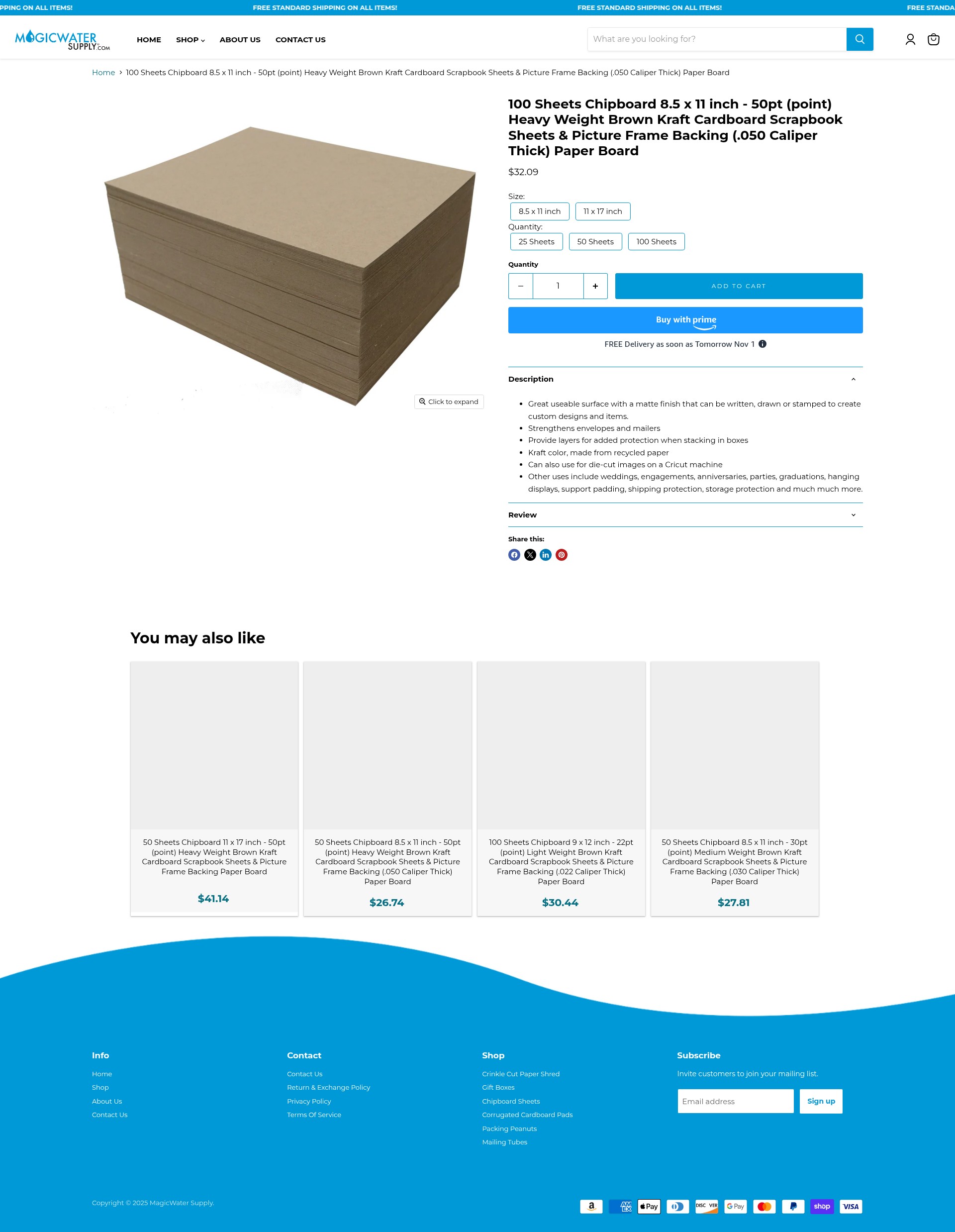 Screenshot of magicwatersupply.com