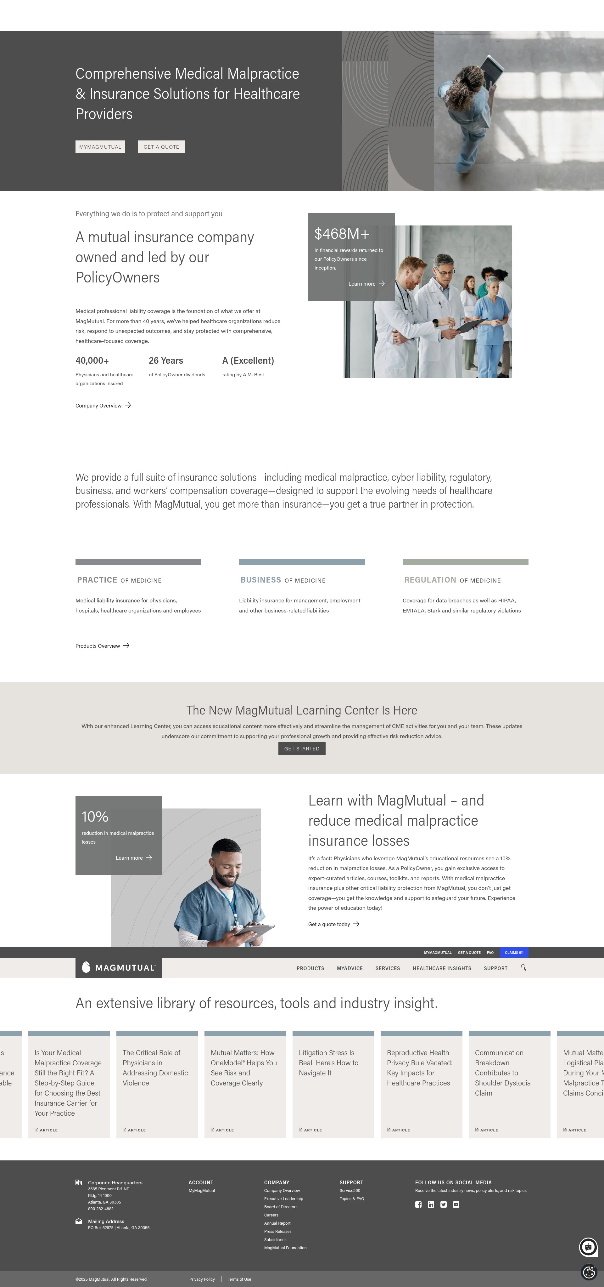 Screenshot of magmutual.com