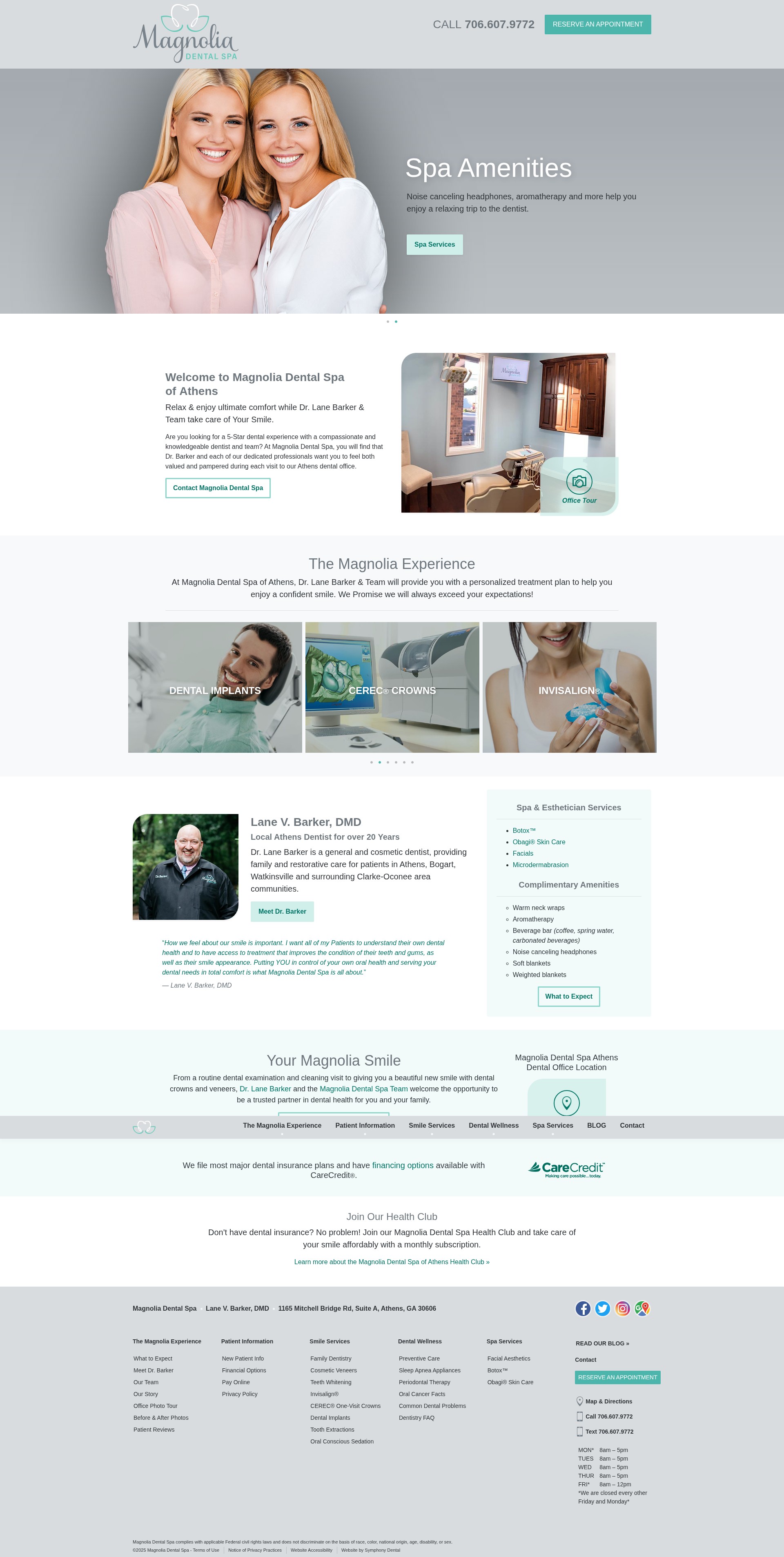 Screenshot of magnoliadentalofathens.com
