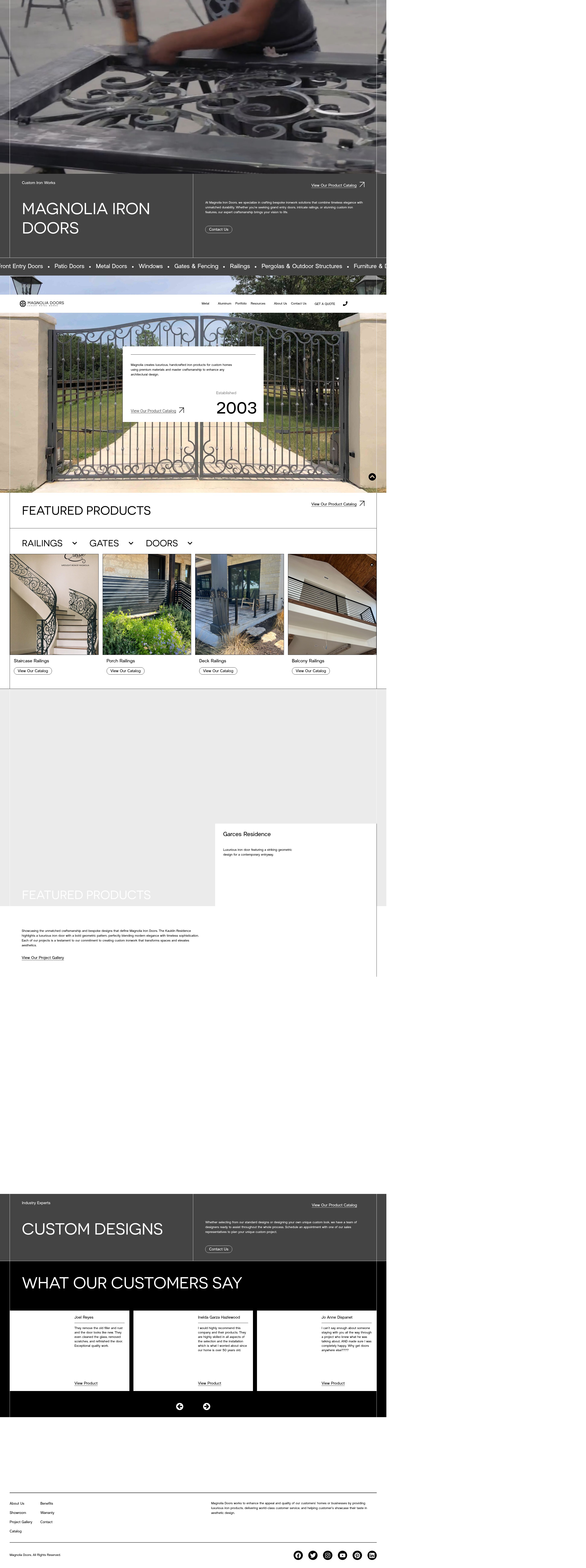 Screenshot of magnoliadoors.com
